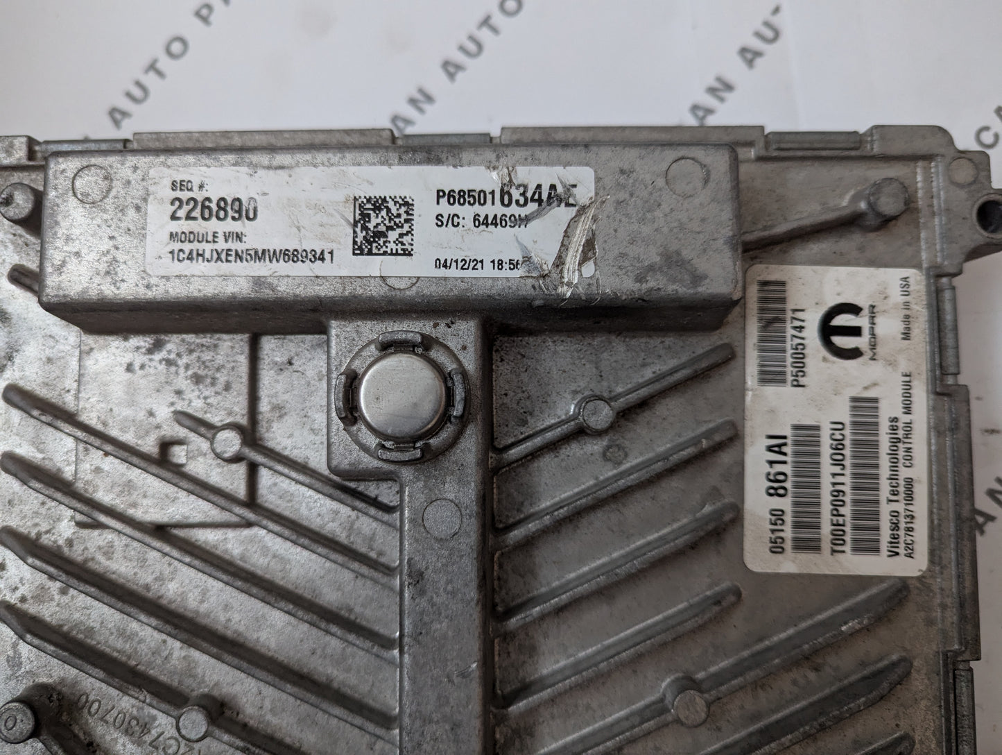 Used 2021 Jeep Wrangler Vitesco P50057471/A2C7813710000