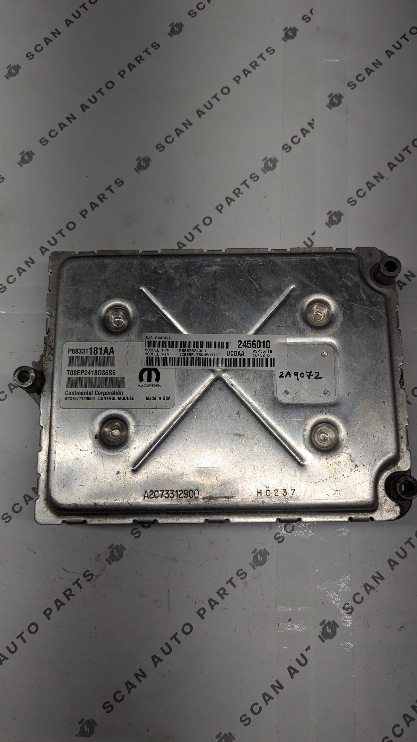 Used 2019 Dodge RAM Continental Mopar P68331181AA ECU A2C7577120000/P68378740AJ/T00EP2418G86S6