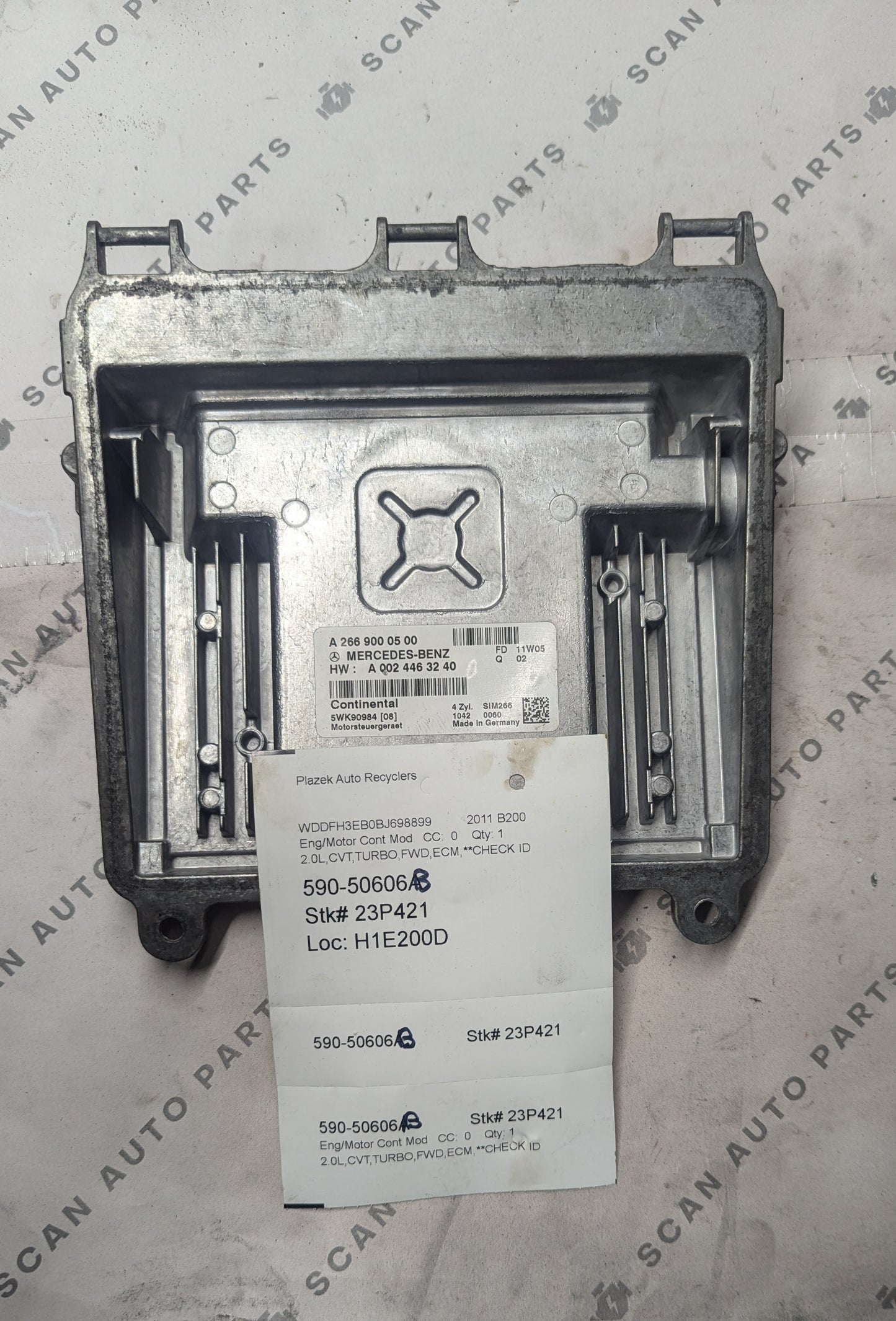 Used Mercedes 2011 B200 Continental A0024463240 ECU A2669000500