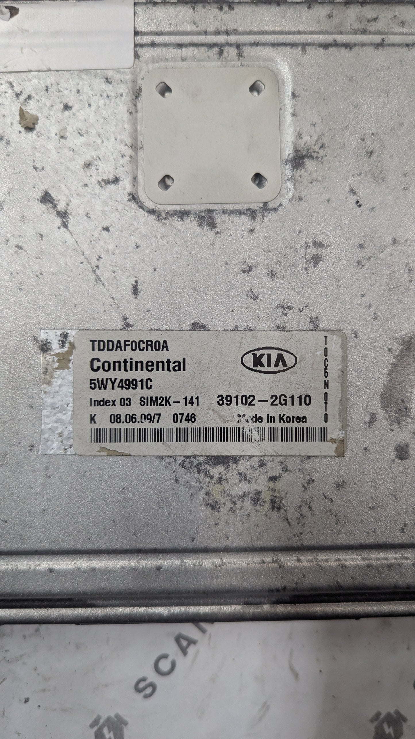 Used 2010 KIA FORTE Continental SIM2K-141 / 39102-2G110 ECU 5WY4991C