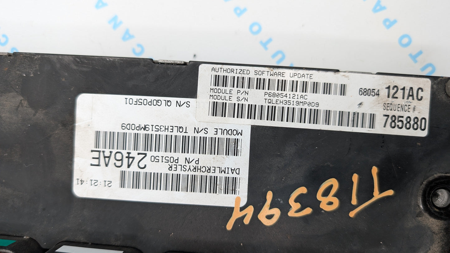 Used 2010 Dodge Charger Chrysler P68054121AC ECU P05150246AE
