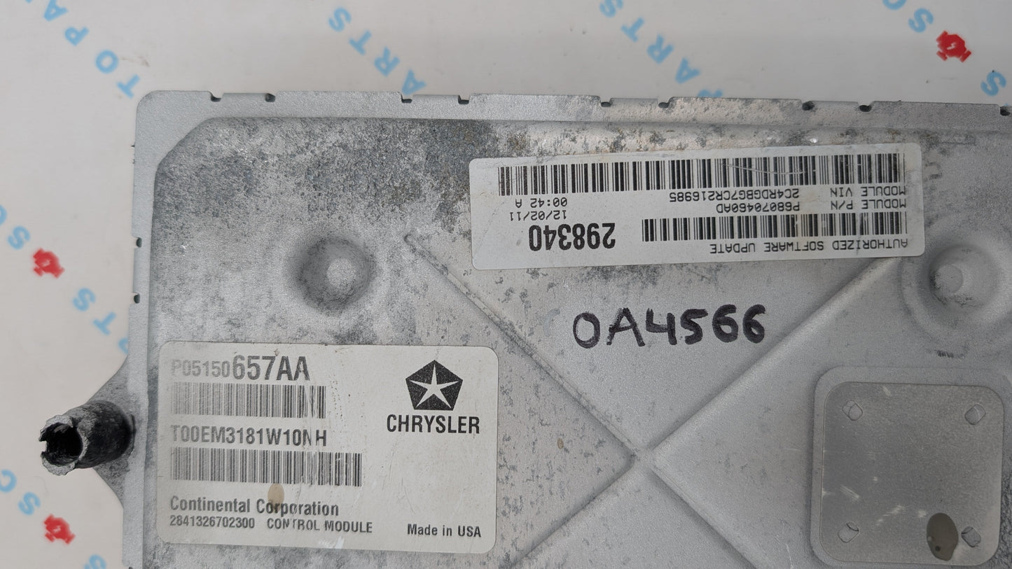 Used 2012 Dodge Caravan Continental P05150657AA ECU P68070460AD