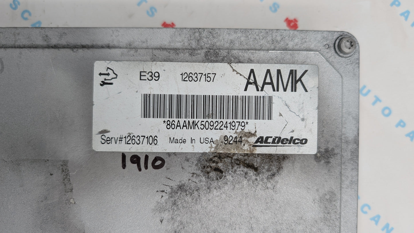 Used 2010 Cadillac CTS ACDelco E39 12637157 ECU 12637106