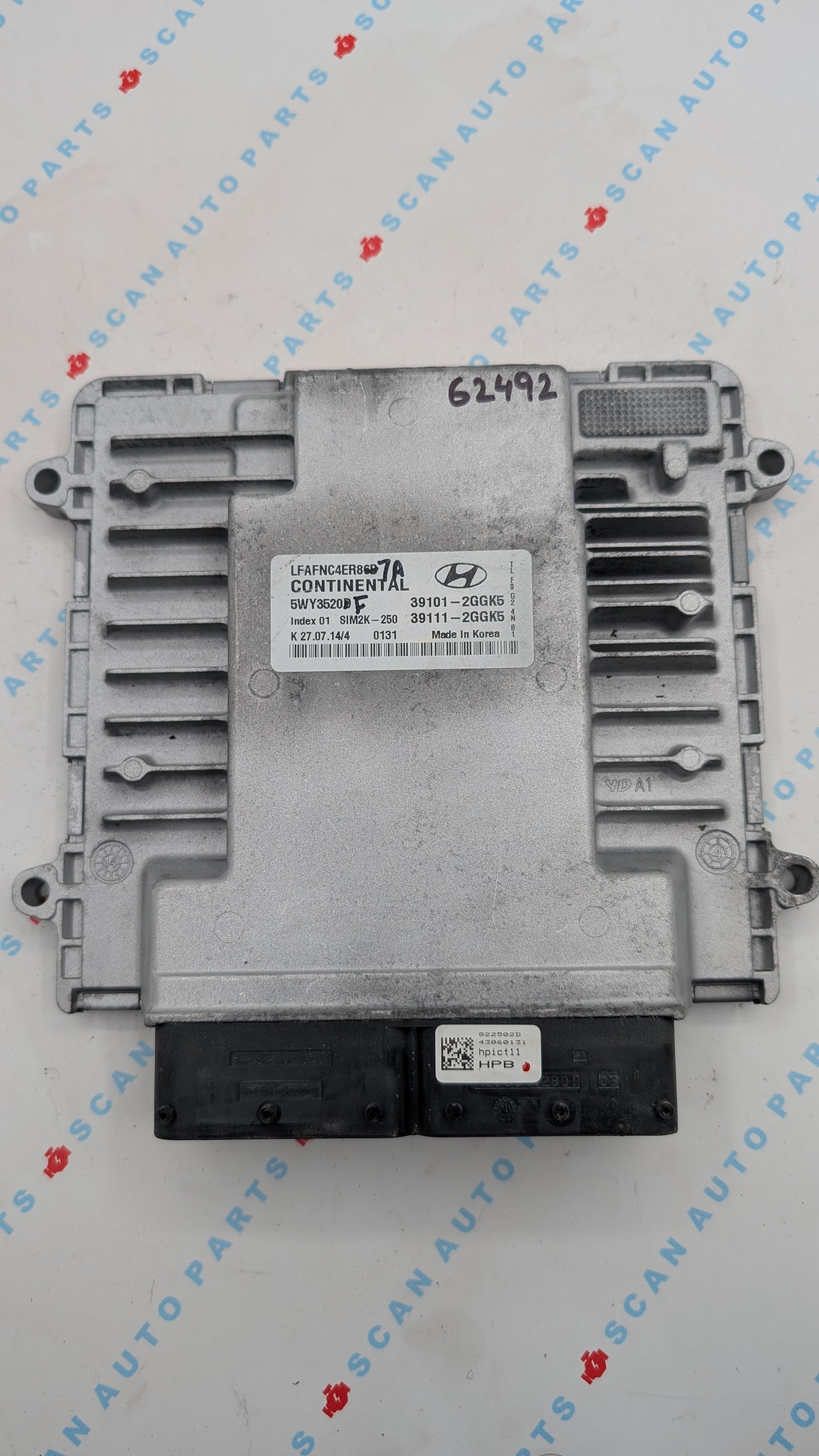 Used 2015 Hyundai Sonata Continental SIM2K-250 / 39101-2GGK5 ECU 5WY3520F