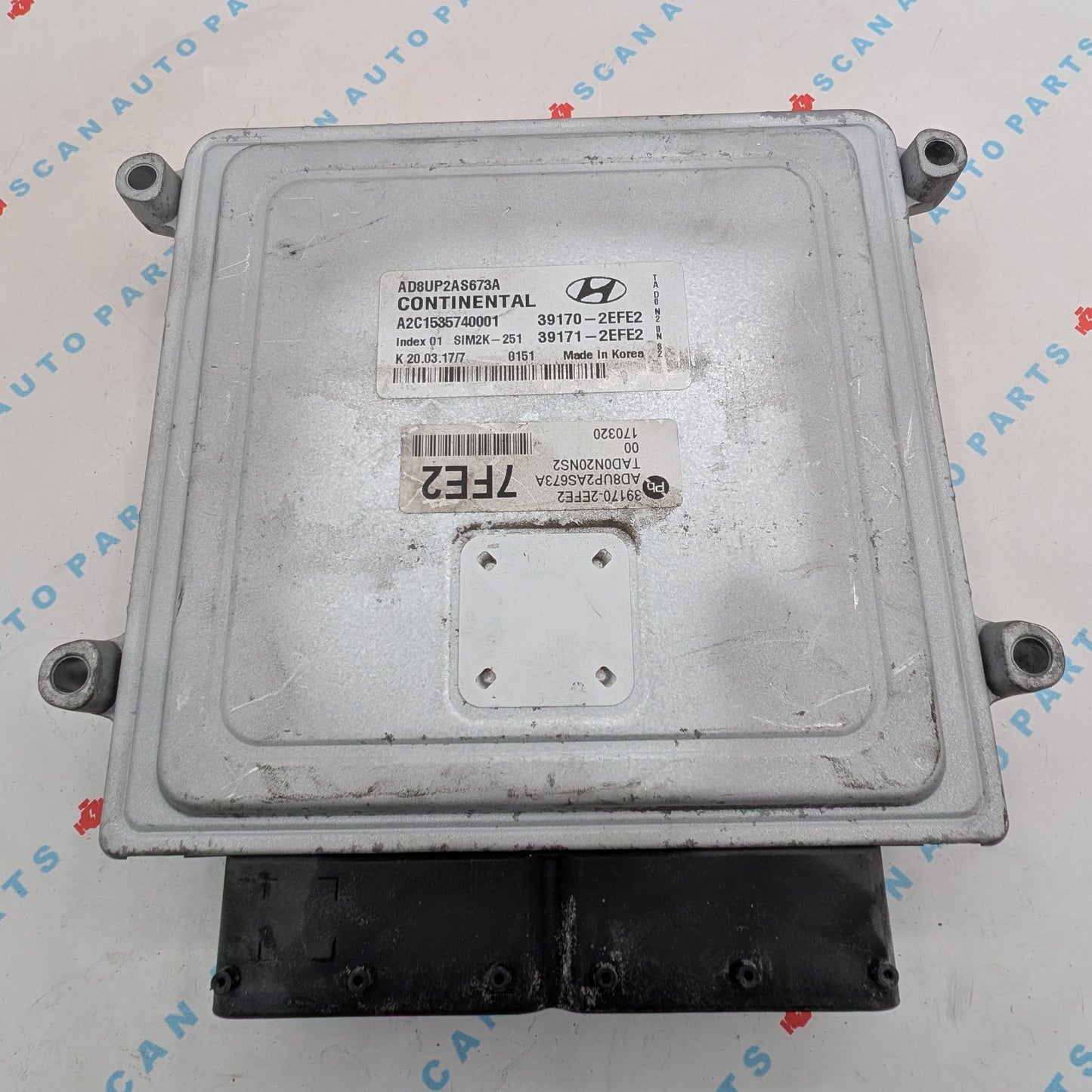 Used 2018 Hyundai Elantra Continental 39170-2EFE2 ECU SIM2K-251 / A2C1535740001