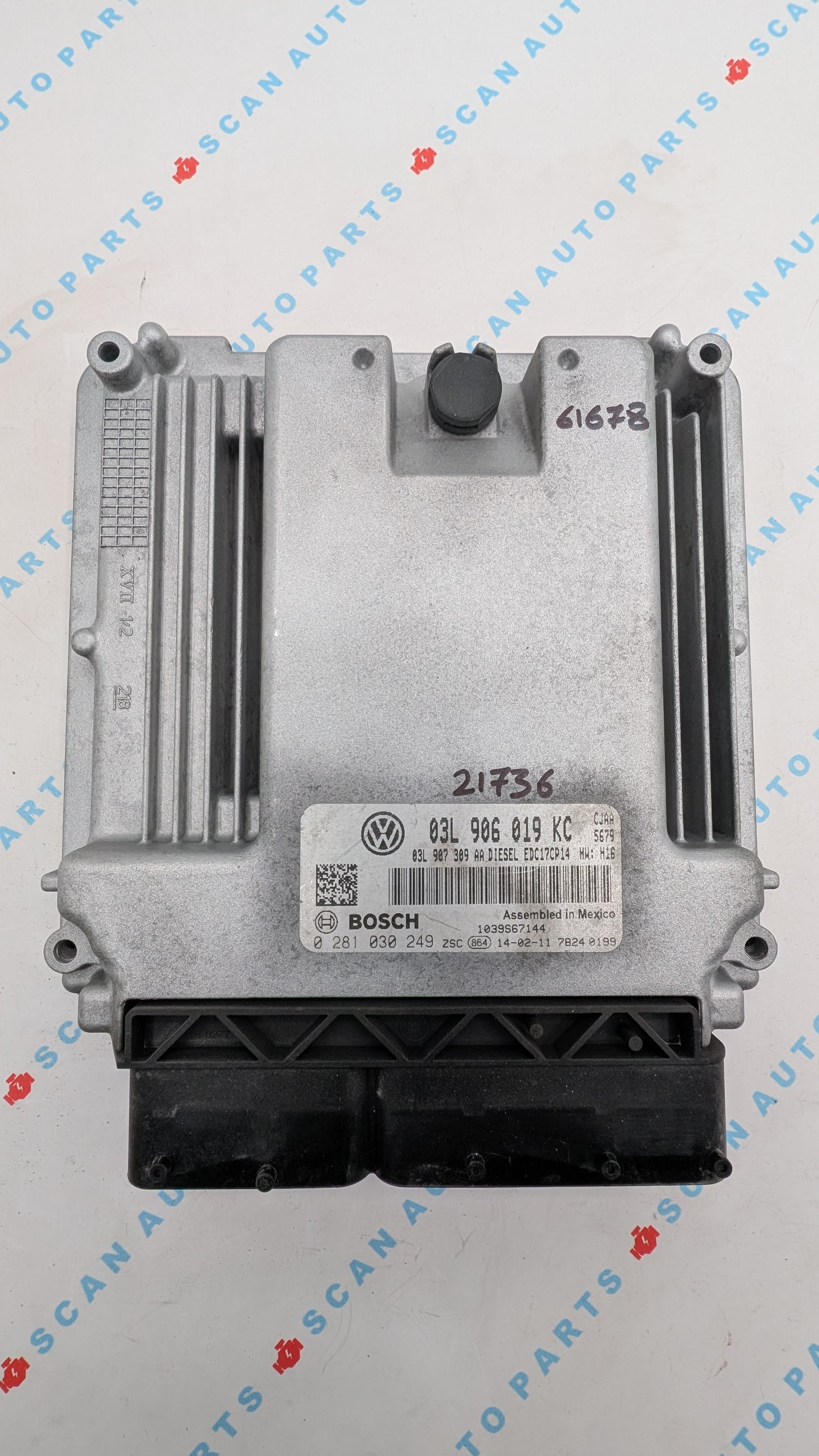 Used 2014 Volkswagen Jetta Bosch 03L906019KC / EDC17CP14 ECU 0281030249