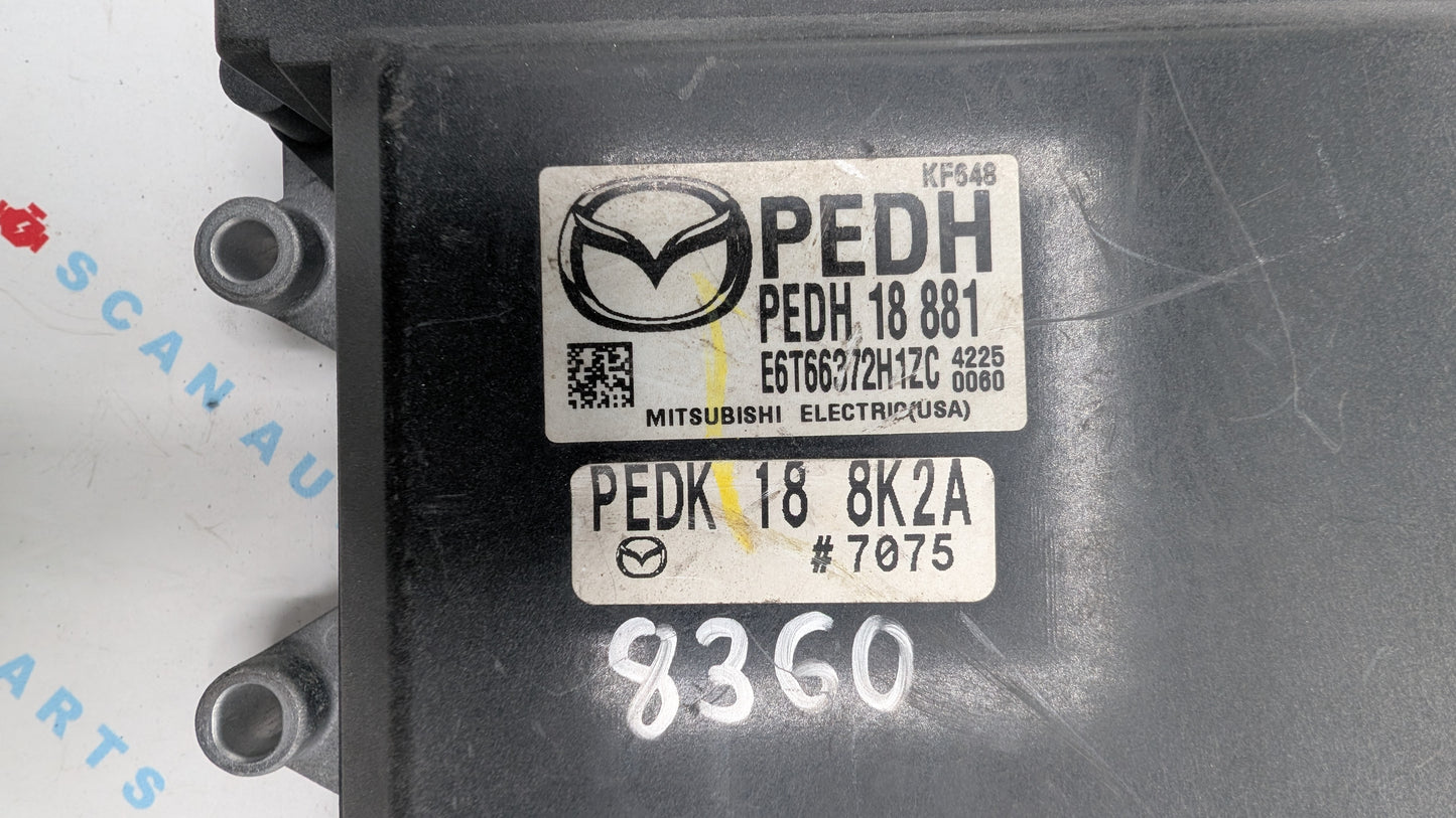 Used 2015 Mazda 3 Mitsubishi PEDH18881 ECU E6T66372H1ZC