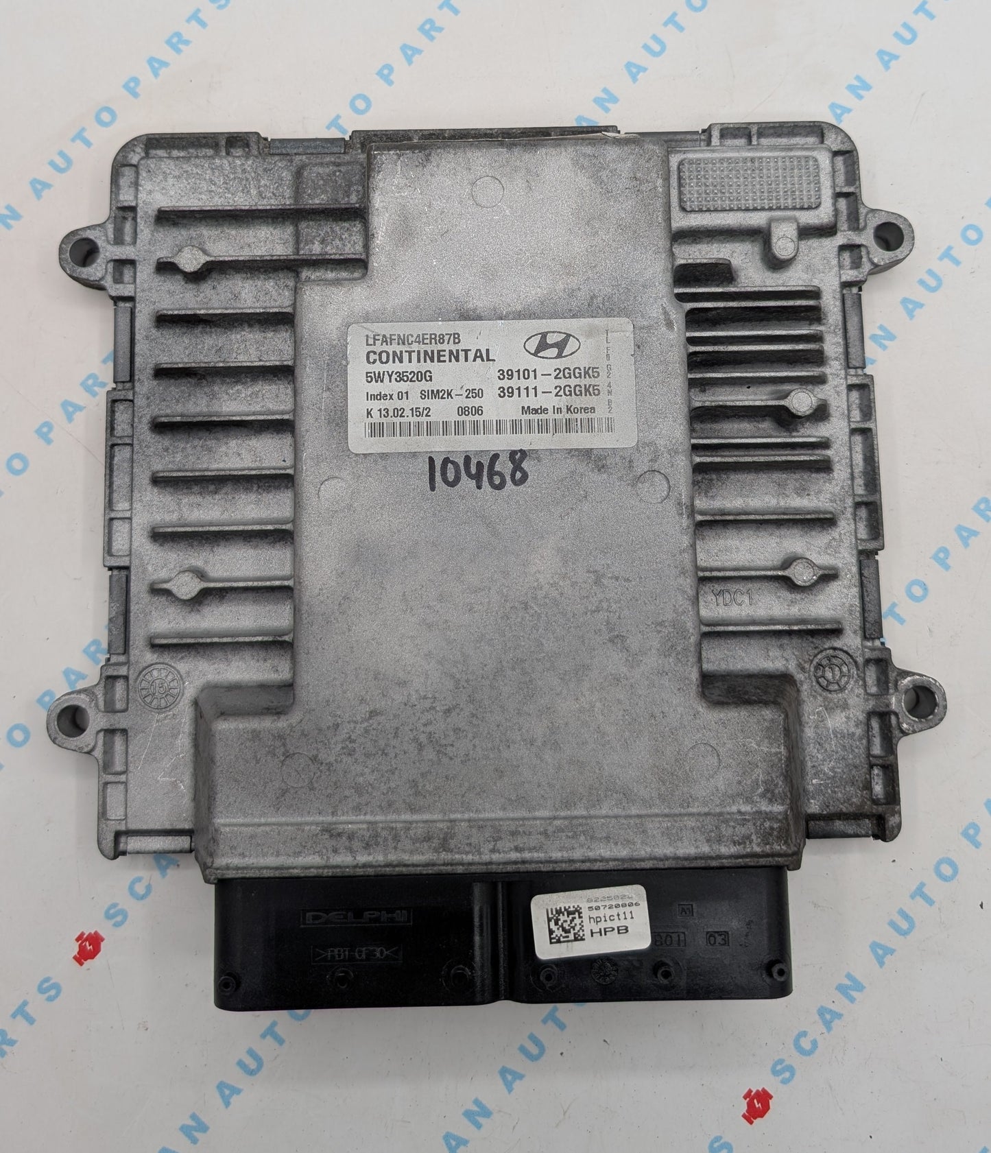 Used 2019 Hyundai Sonata Continental 39101-2GGK5 ECU SIM2K-250 / 5WY3520G