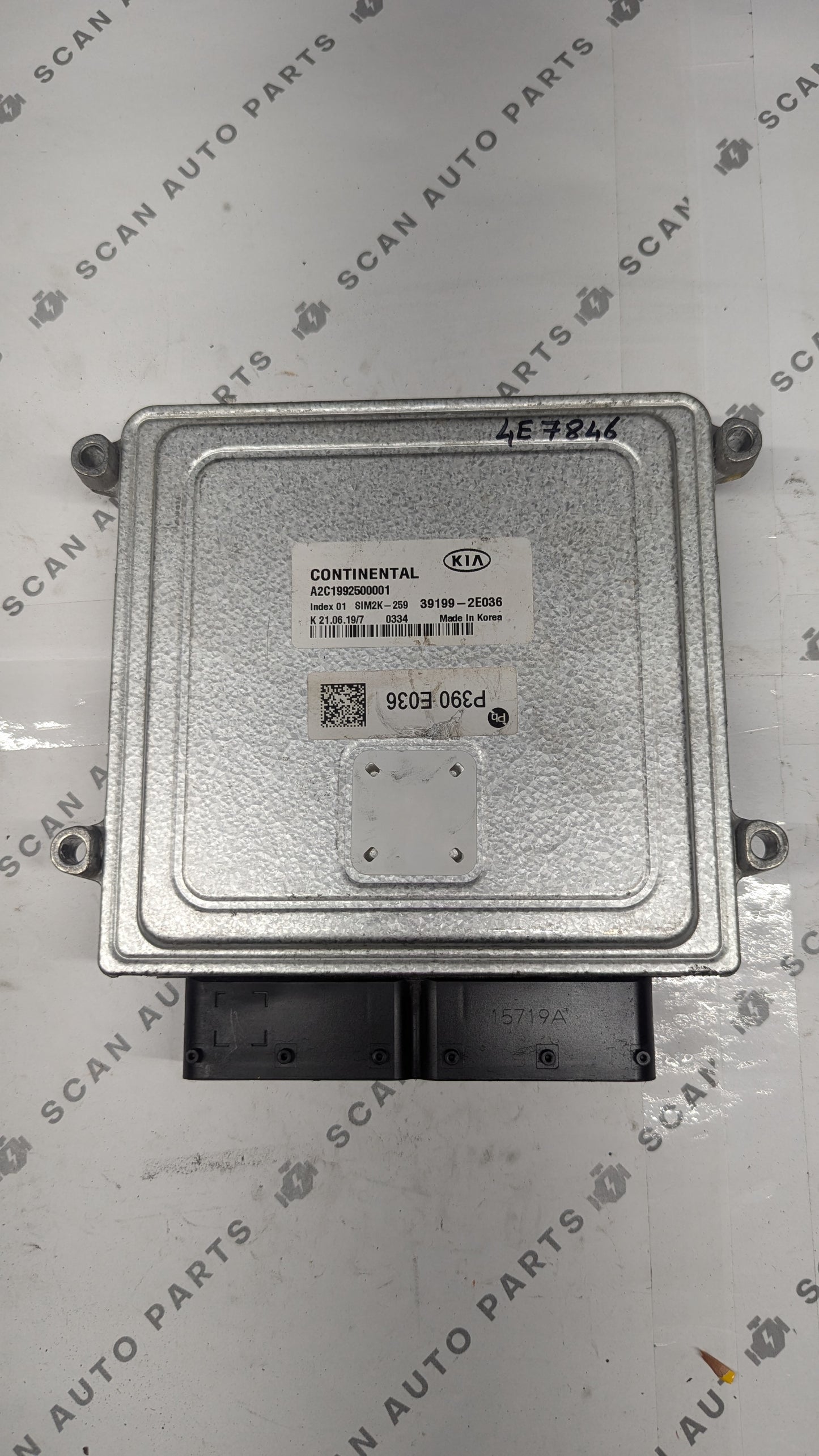 Used 2020 Kia Forte Continental SIM2K-259 ECU 39199-2E036 / 391992E036