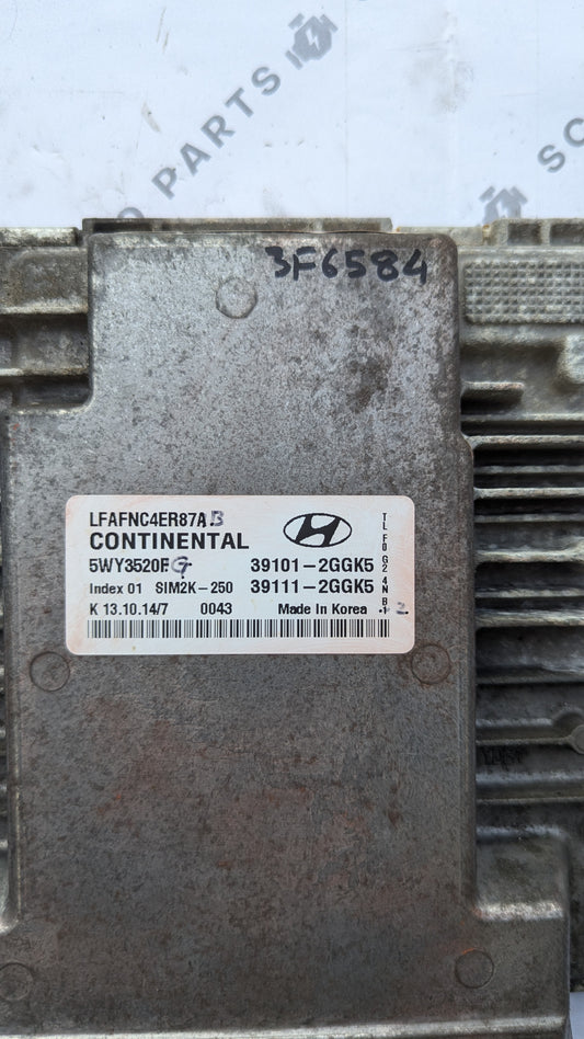 Used 2015-2016 Hyundai Sonata Continental SIM2K-250 ECU 39101-2GGK5 /LFAFNC4ER87A