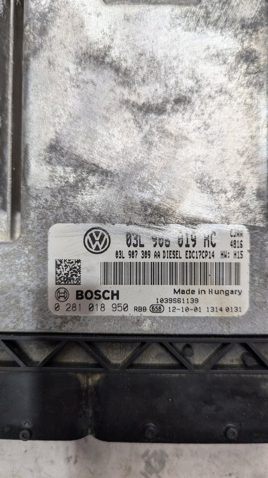 Used 2013 Volkswagen Golf Bosch EDC17CP14 / 03L906019AC ECU 0281018950