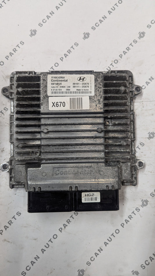 Used 2011 Hyundai Sonata Continental  SIM2K-240 / 39101-2G670 ECU 5WY4E12E
