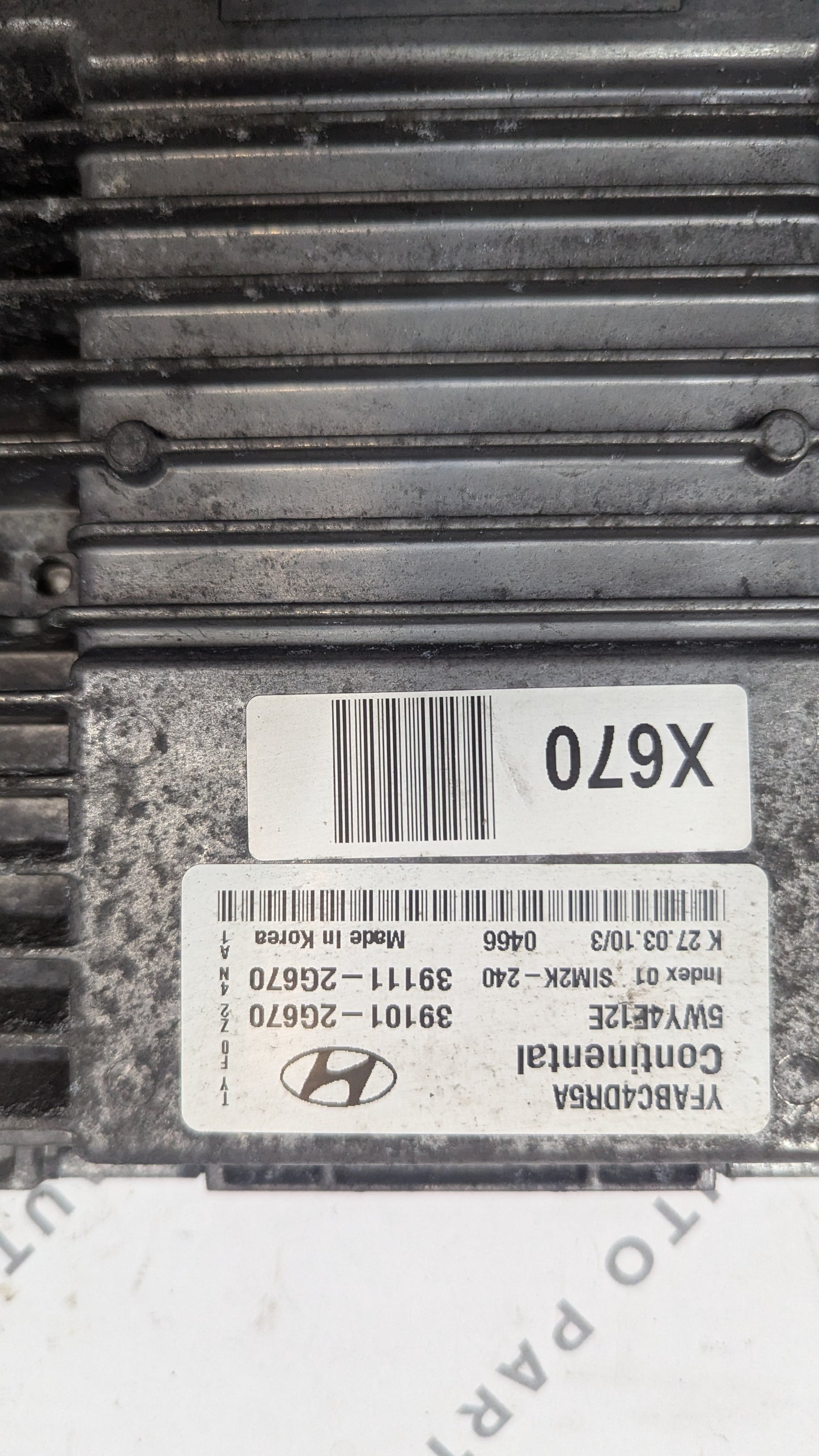 Used 2011 Hyundai Sonata Continental  SIM2K-240 / 39101-2G670 ECU 5WY4E12E