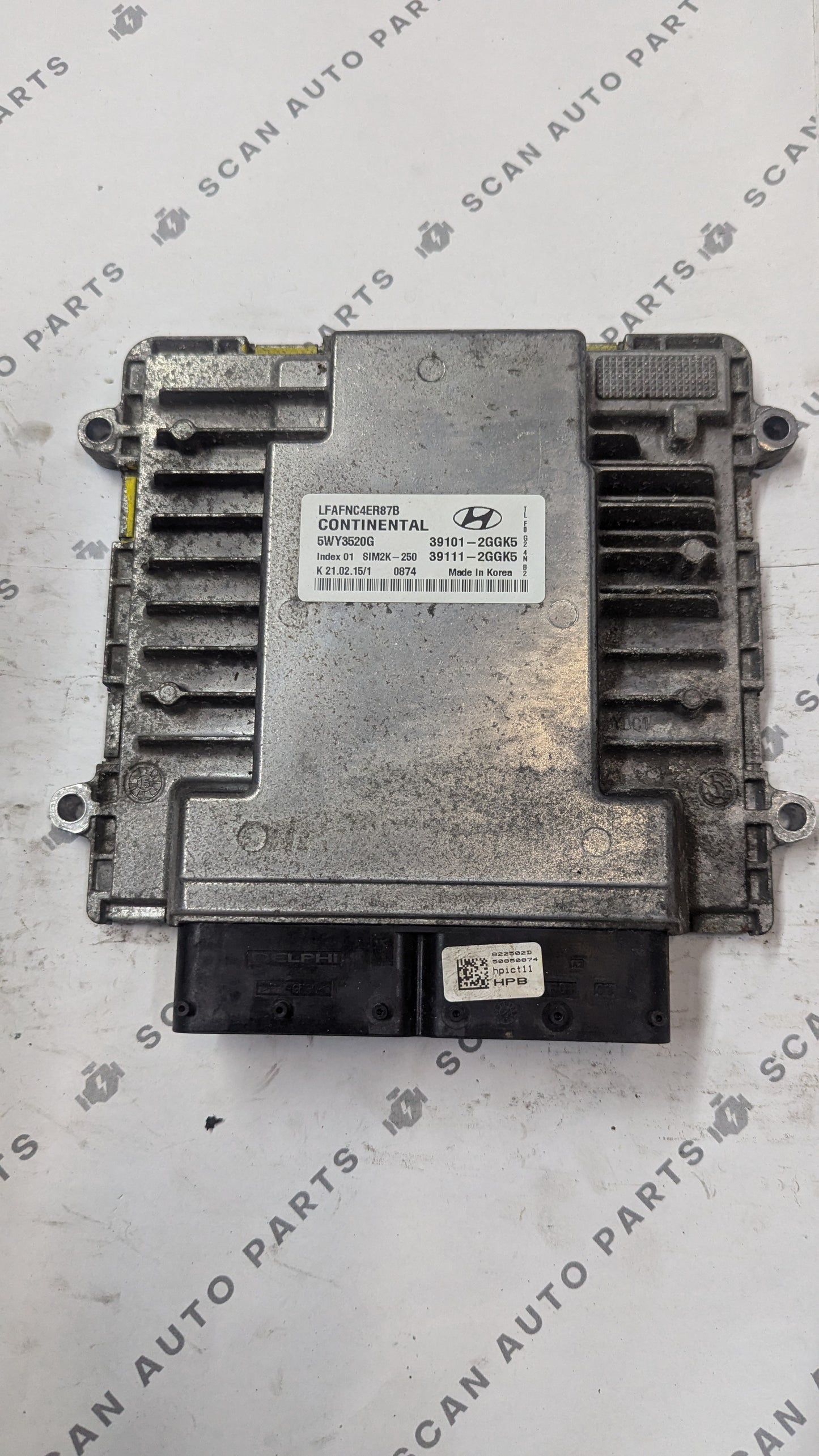 Used 2015 Hyundai Sonata Continental  SIM2K-250 / 39101-2GGK5 ECU 5WY3520G