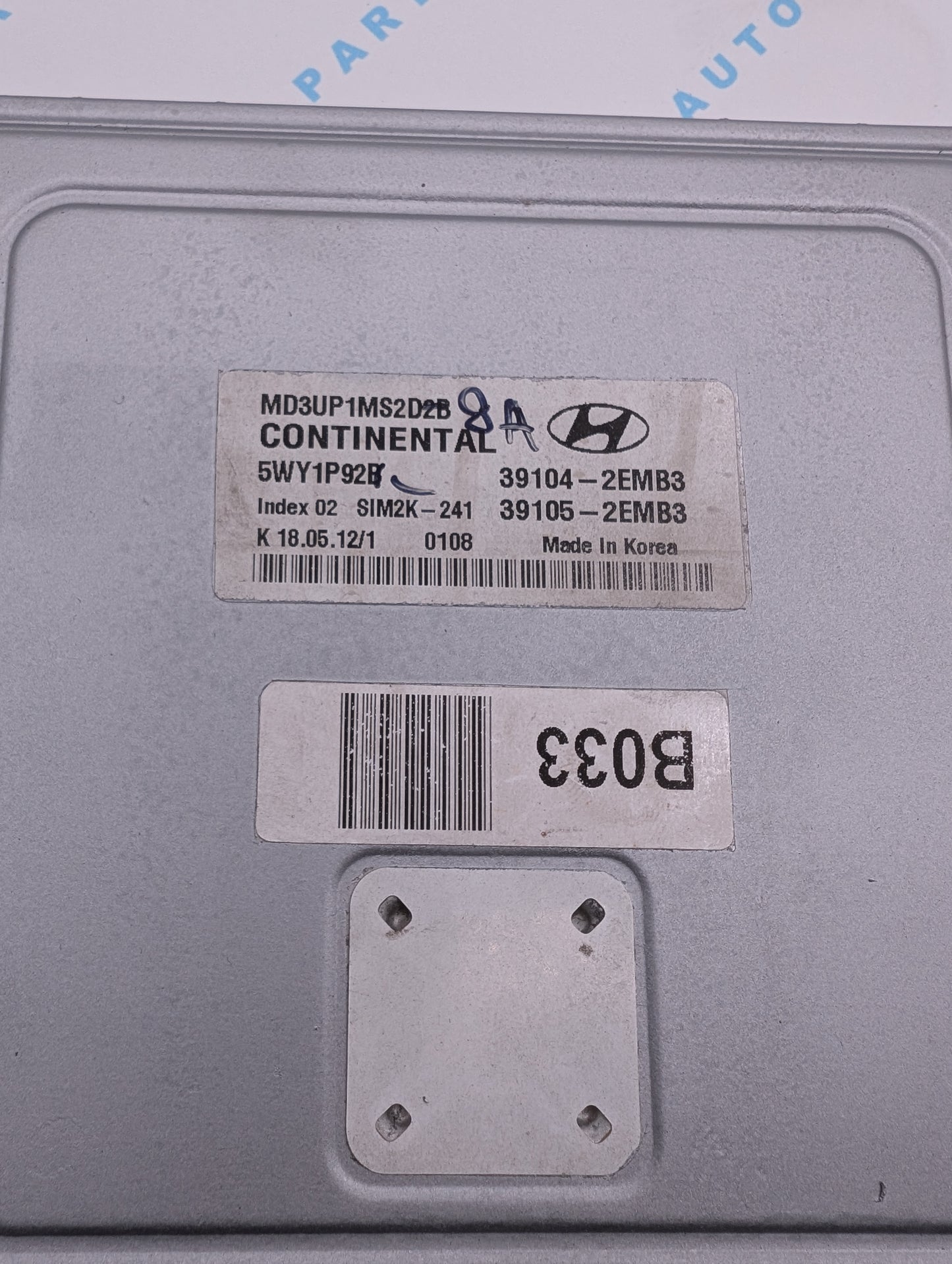 Used  Continental  SIM2K 241 / 39104-2EMB3 ECU MD3UP1MS2D2B