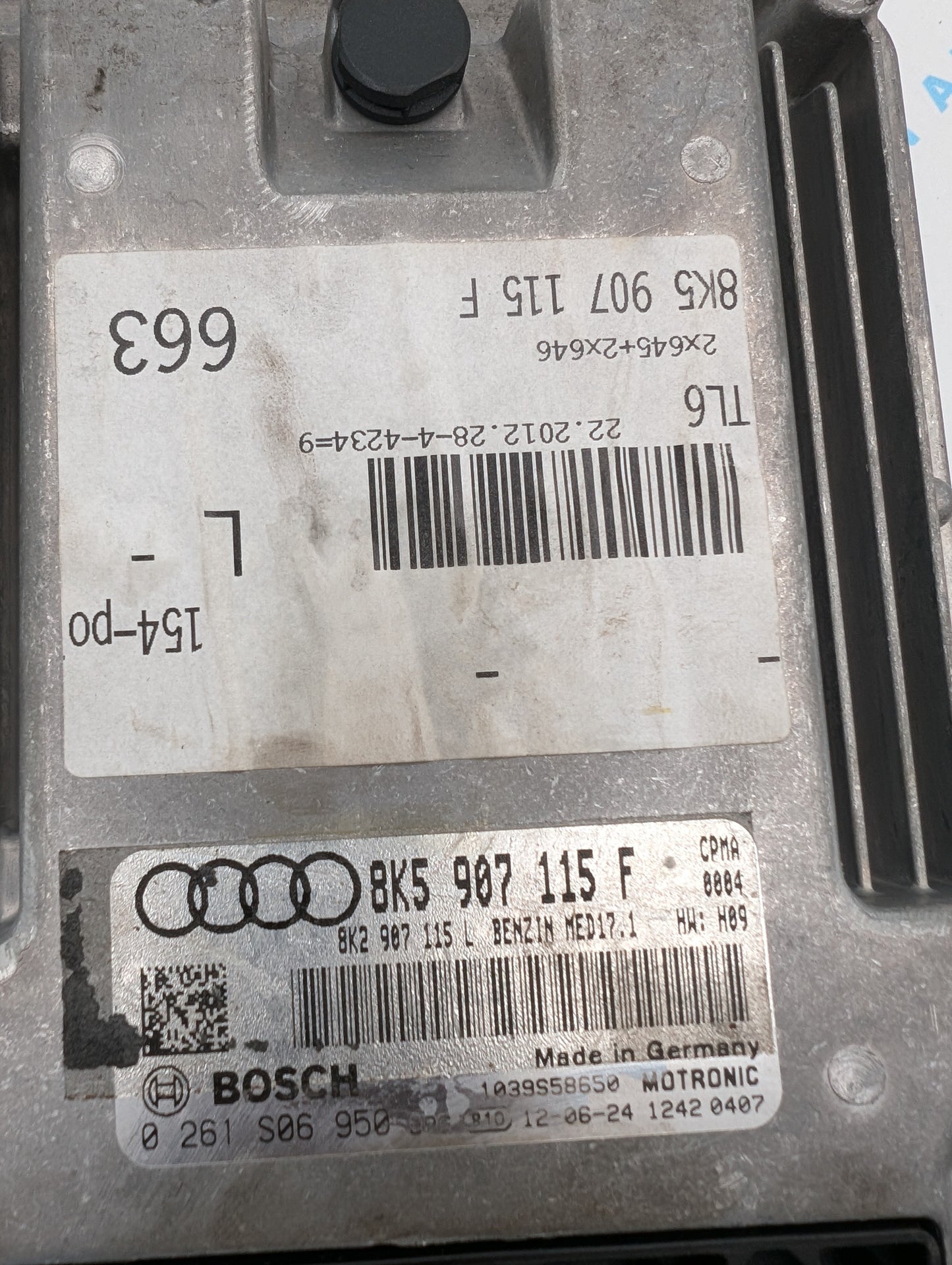 Used 2013 Audi A4 Bosch MED17.1 / 8K5907115F ECU 0261S06950
