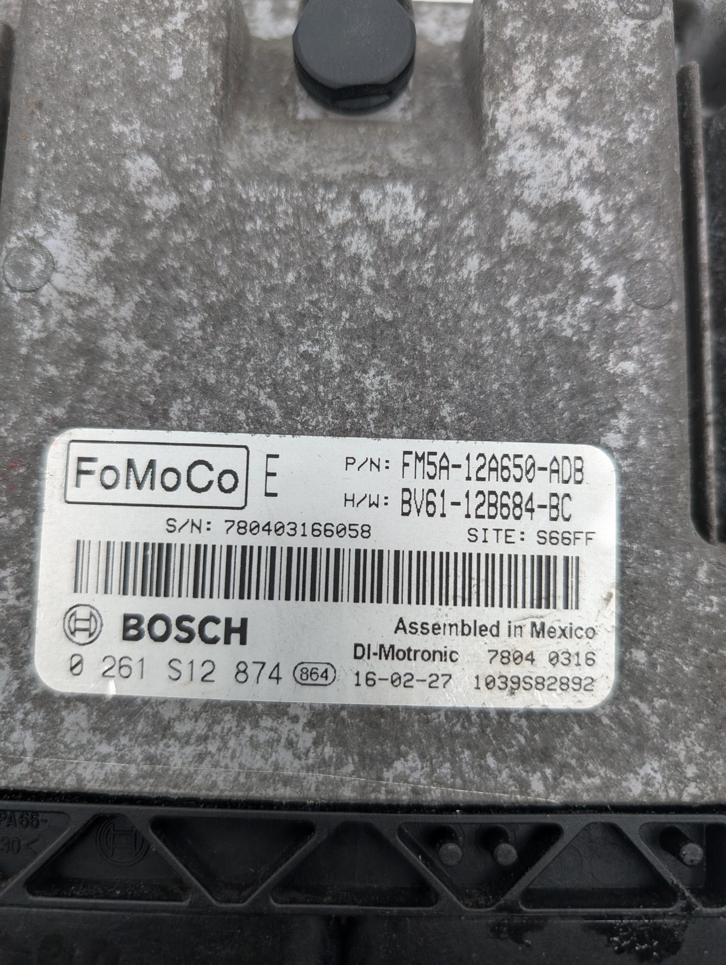 Used 2016 Ford Focus FoMoCo FM5A-12A650-ADB ECU 0261S12874