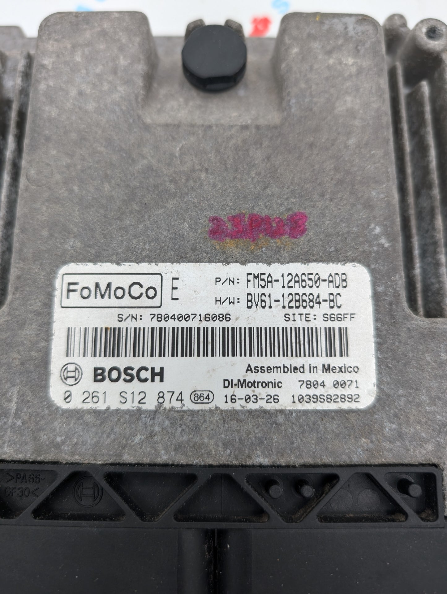 Used 2016 Ford Focus Bosch FM5A-12A650-ADB ECU 0261S12874