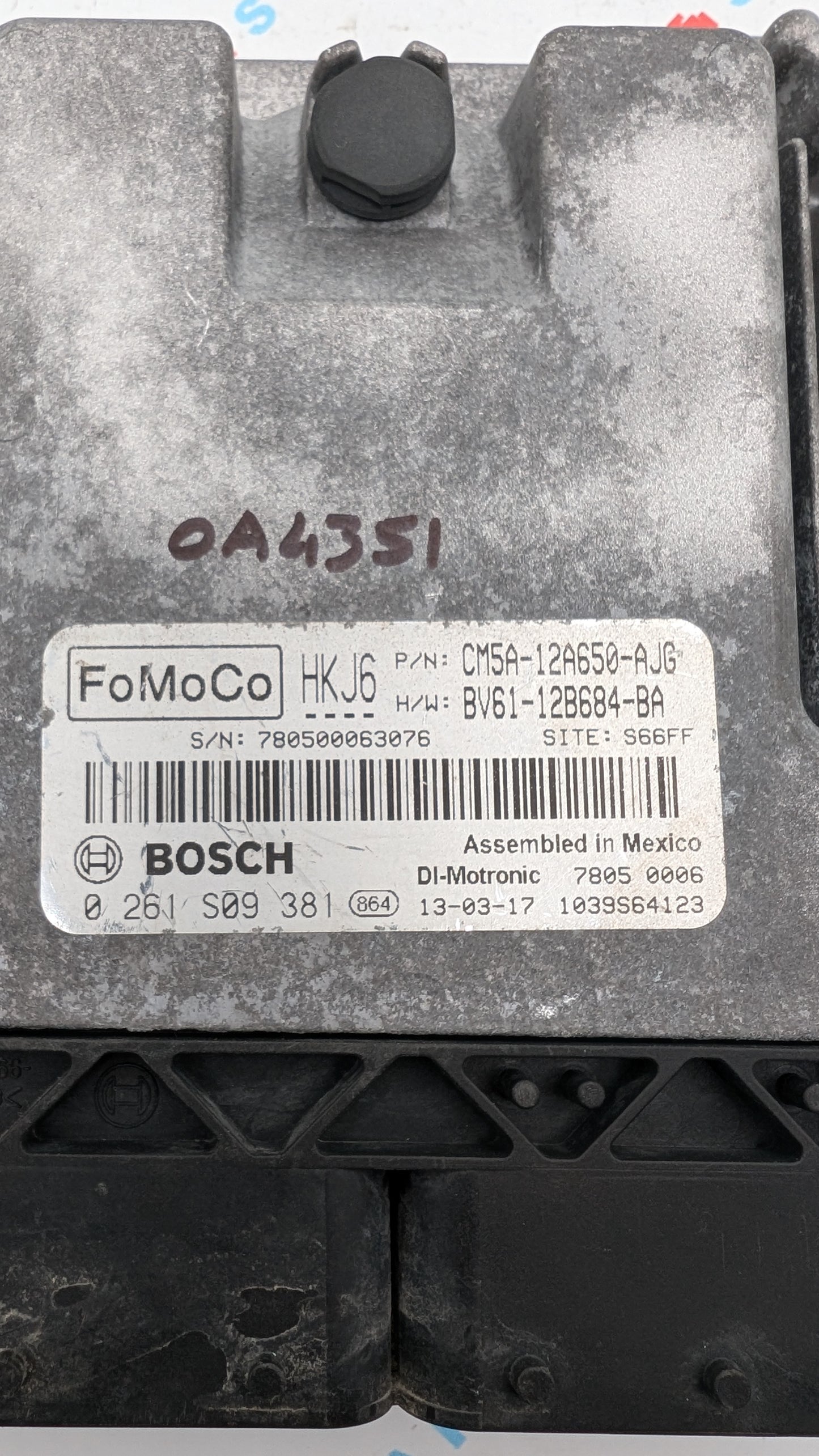 Used 2013 Ford Focus Bosch CM5A-12A650-AJG ECU 0261S09381