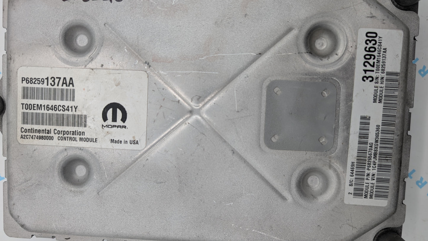 Used 2016 Jeep Cherokee Continental P68259137AA ECU P68265670AG