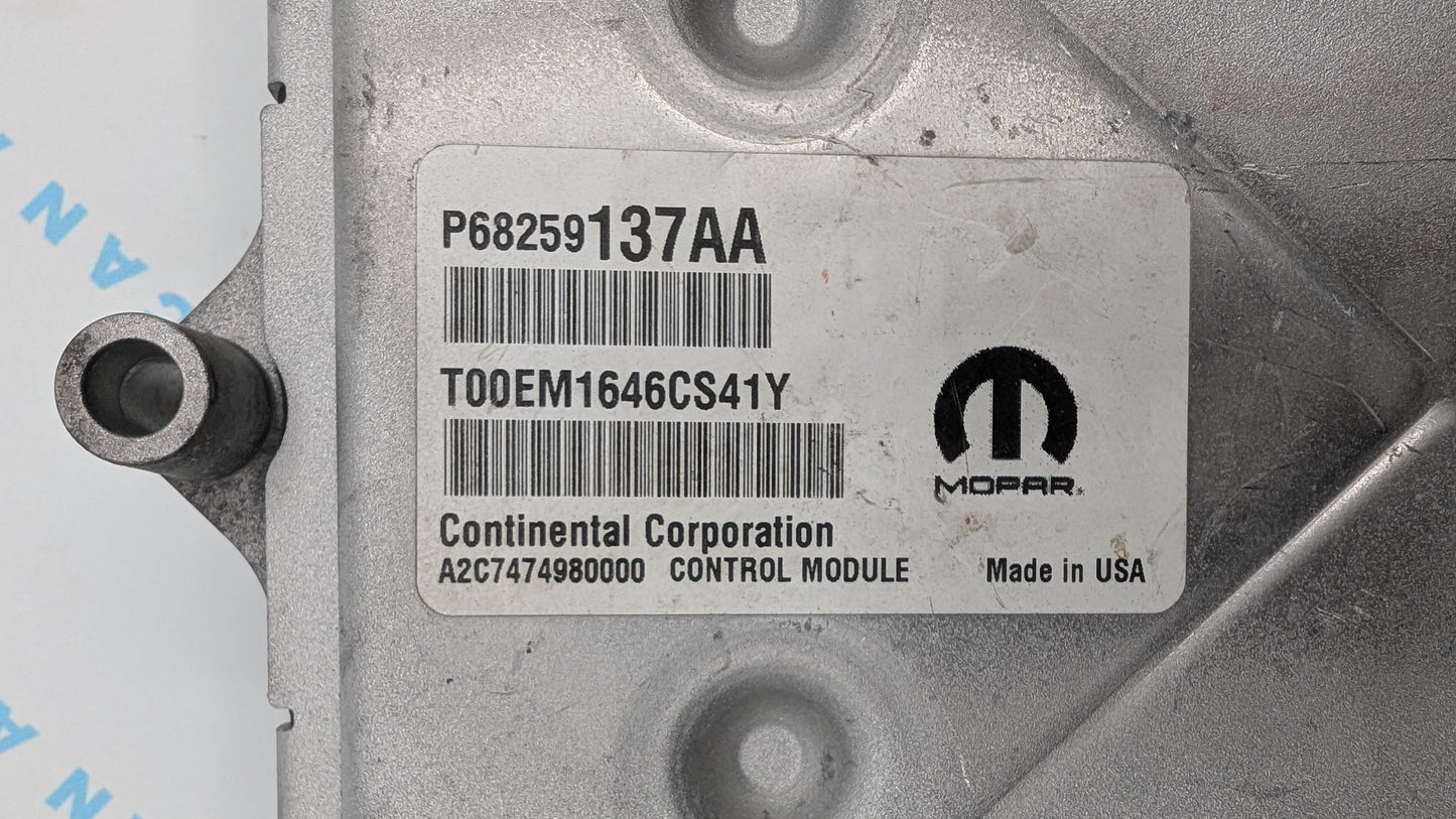 Used 2016 Jeep Cherokee Continental P68259137AA ECU P68265670AG