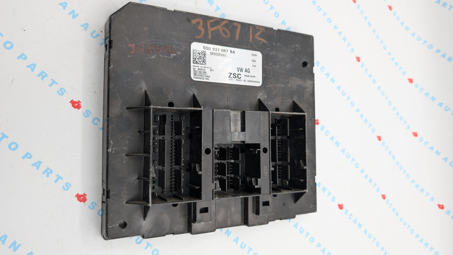 Used 2019 Volkswagen Jetta Bosch GEK0DWA1 ECU 5Q0937087BA