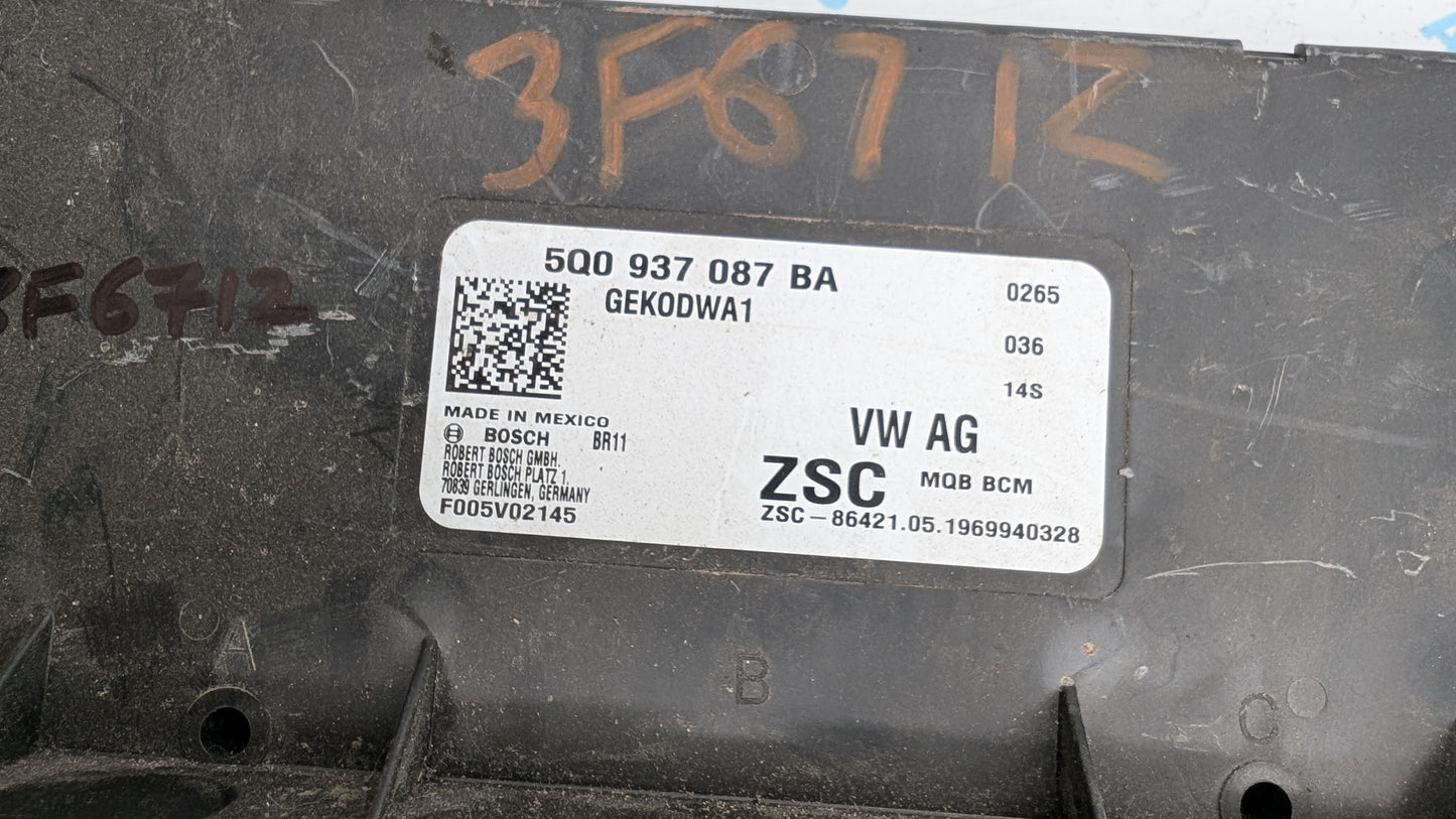 Used 2019 Volkswagen Jetta Bosch GEK0DWA1 ECU 5Q0937087BA