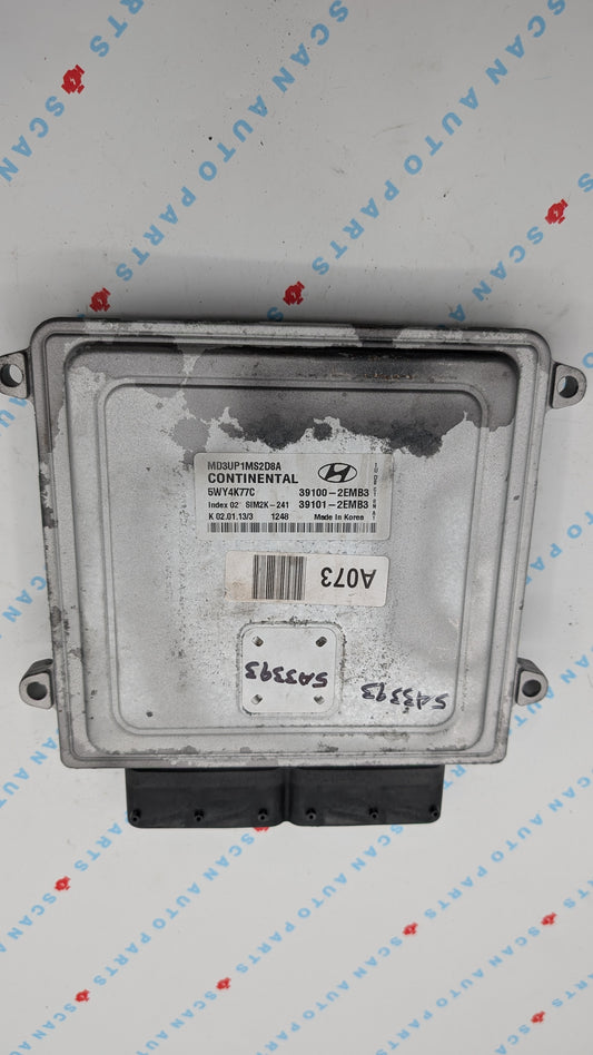 Used 2013 Hyundai Elantra Continental  SIM2K-241 / 39100-2EMB3 ECU 5WY4K77C