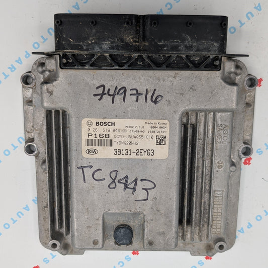 Used 2018 Kia Bosch MEDG17.9.8 / 39131-2EYG3 ECU 0261S19844