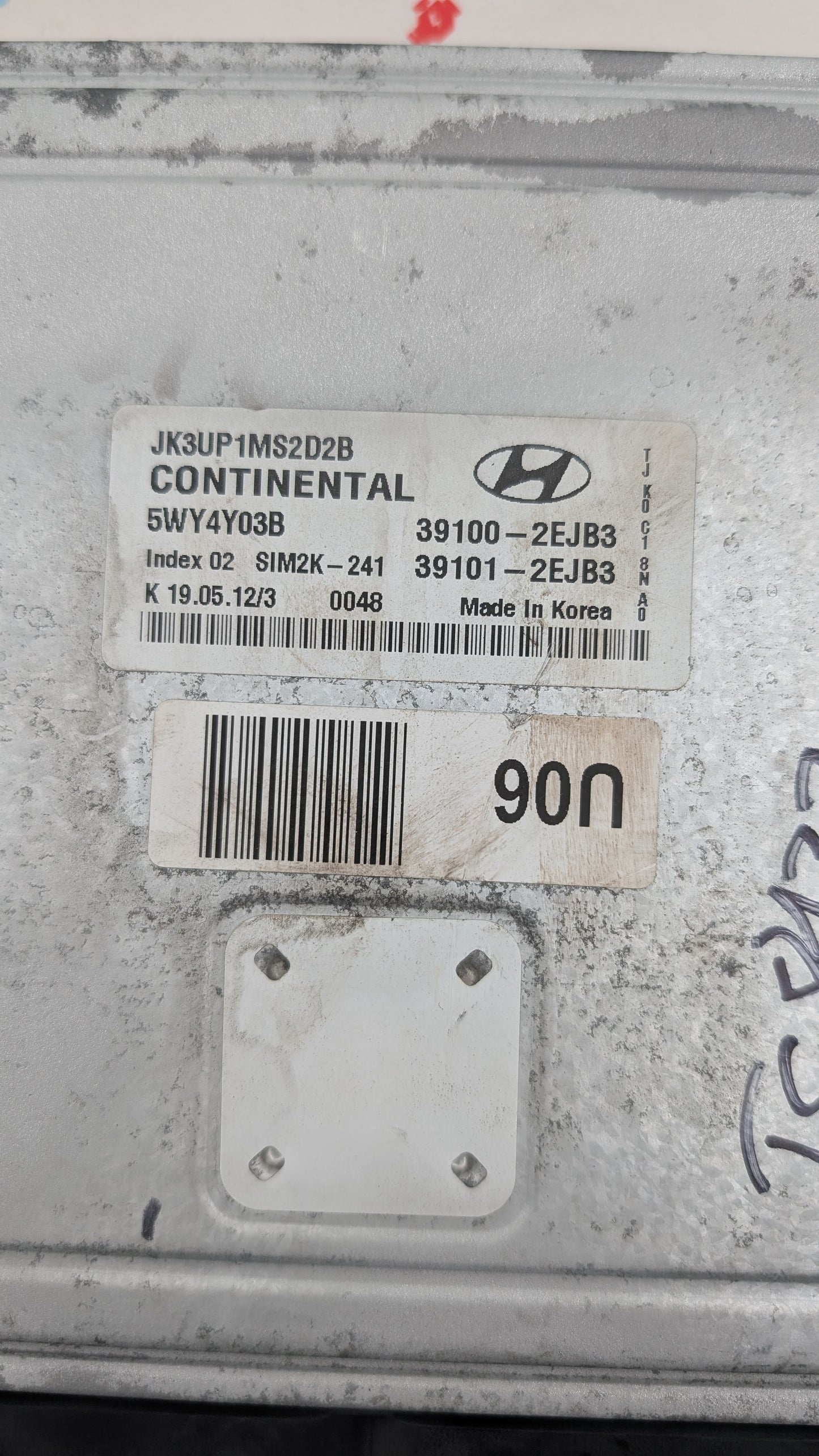Used 2013 Hyundai Elantra Continental SIM2K-241 / 39100-2EJB3 ECU