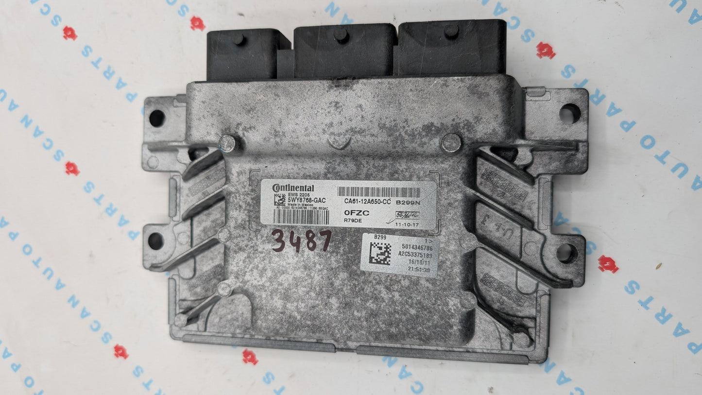 Used 2012 Ford Fiesta Continental CA61-12A650-CC ECU 5WY8768-GAC