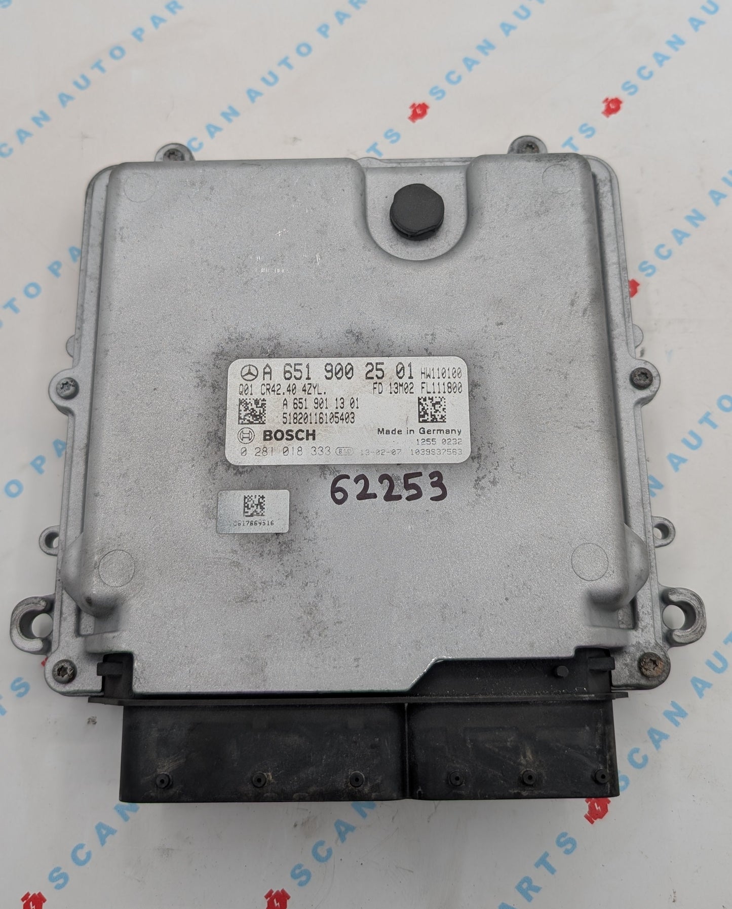 Used 2013 Mercedes GLK250 Bosch A6519002501 ECU 0281018333