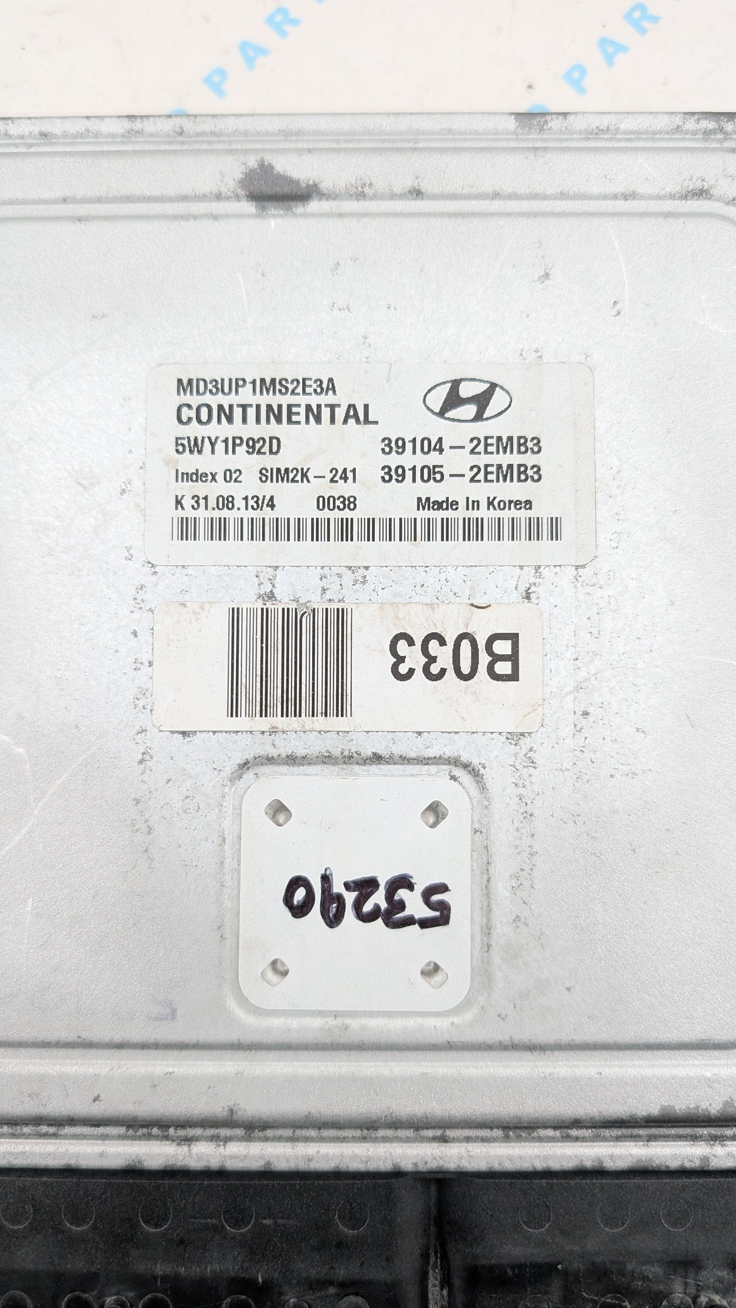 Used 2013 Hyundai Elantra Continental  SIM2K-241 / 39104-2EMB3 ECU 5WY1P92D