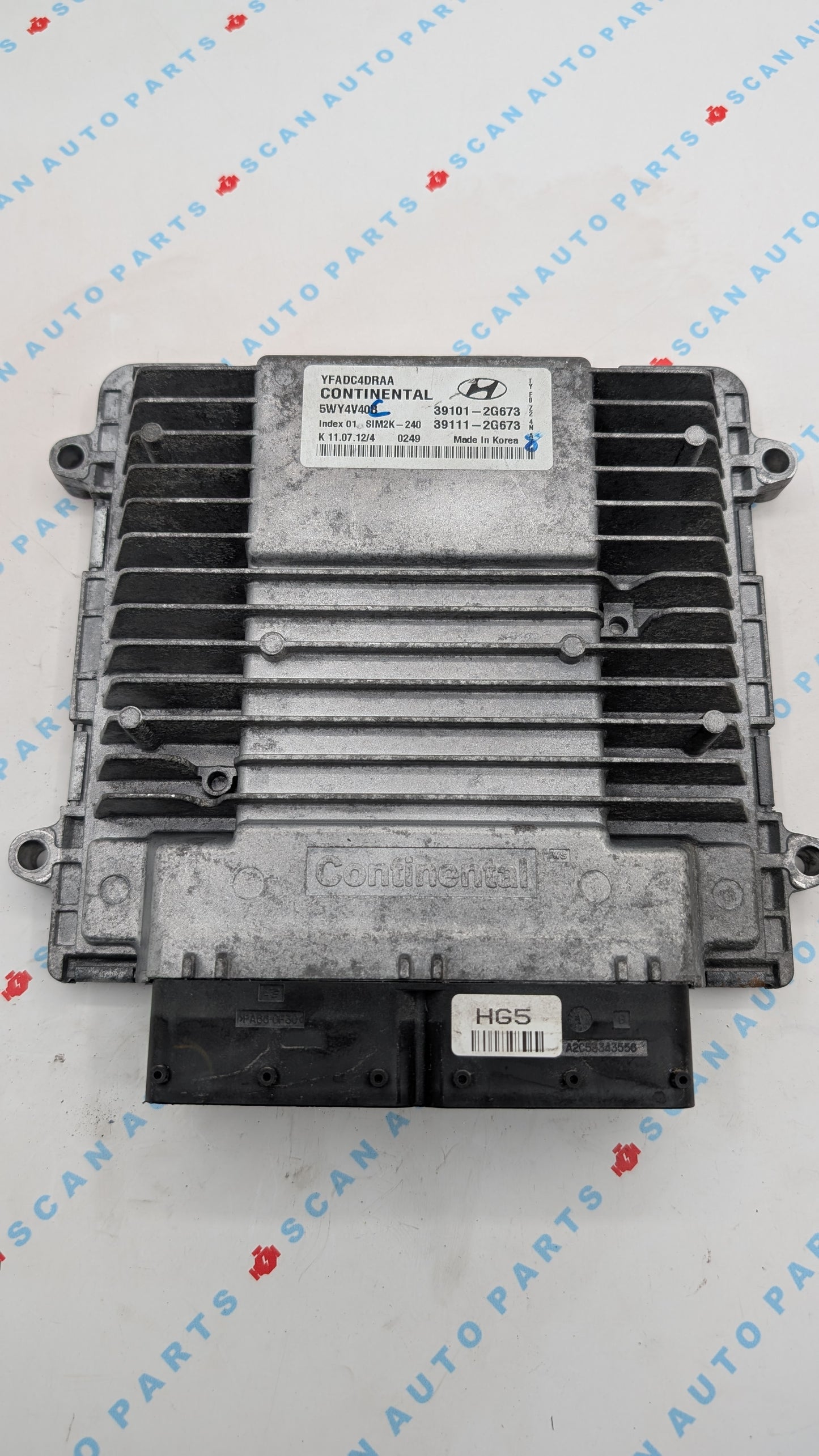 Used 2013 Hyundai Sonata Continental SIM2K-240 / 39101-2G673 ECU 5WY4V40B