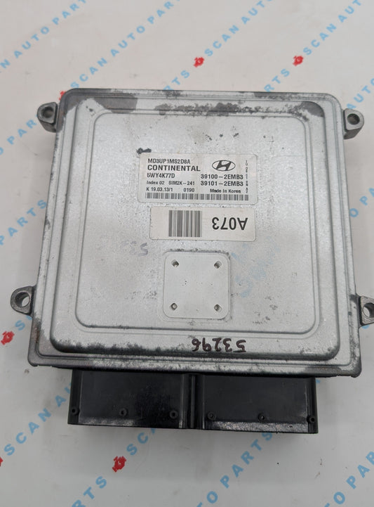 Used 2013 Hyundai Elantra Continental  SIM2K-241 / 39100-2EMB3 ECU 5WY4K77D