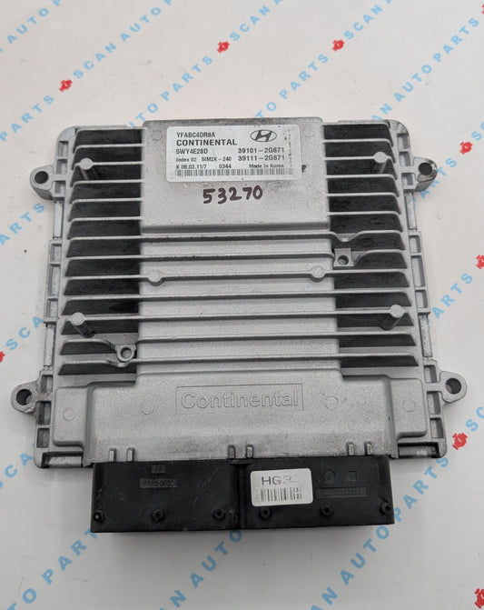 Used 2011 Hyundai Sonata Continental  SIM2K-240 / 39101-2G671 ECU 5WY4E28D