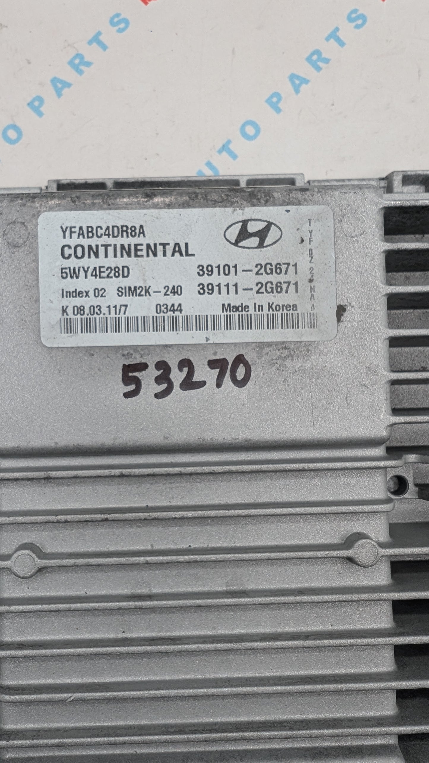 Used 2011 Hyundai Sonata Continental  SIM2K-240 / 39101-2G671 ECU 5WY4E28D