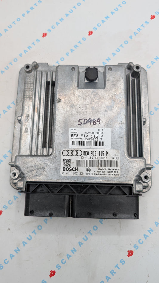 Used 2007 Audi A4 Bosch 8E0910115P ECU MED9.1 / 0261S02224