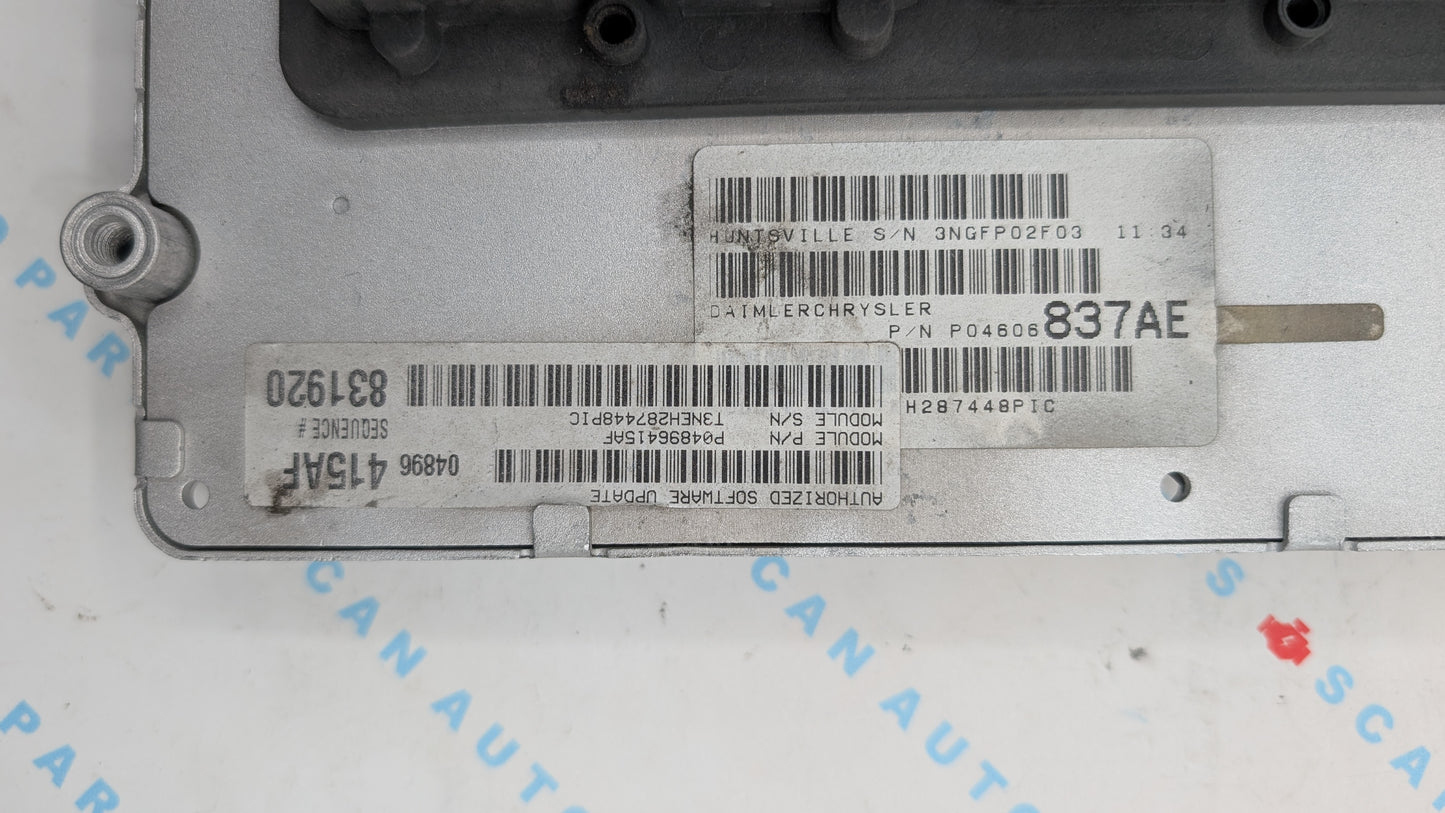 Used 2004 CHRYSLER 300 Continental  P04606837AE ECU P04896415AF
