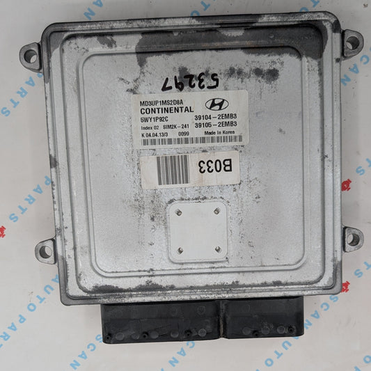 Used 2013 Hyundai Elantra Continental  SIM2K-241 / 39104-2EMB3 ECU MD3UP1MS2D8A