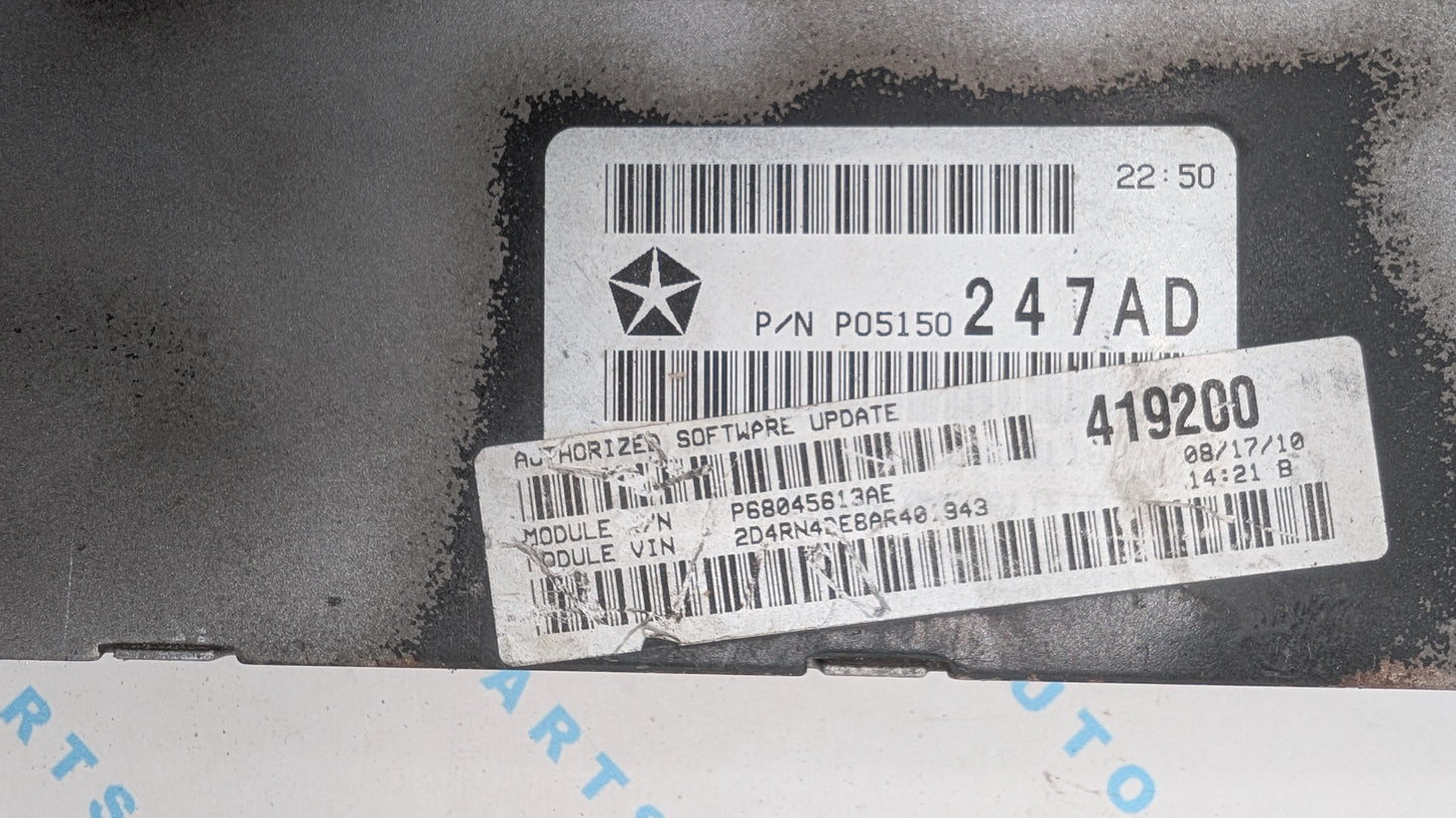 Used 2012 Dodge Grand Caravan Continental P05150247AD ECU P68045613AE