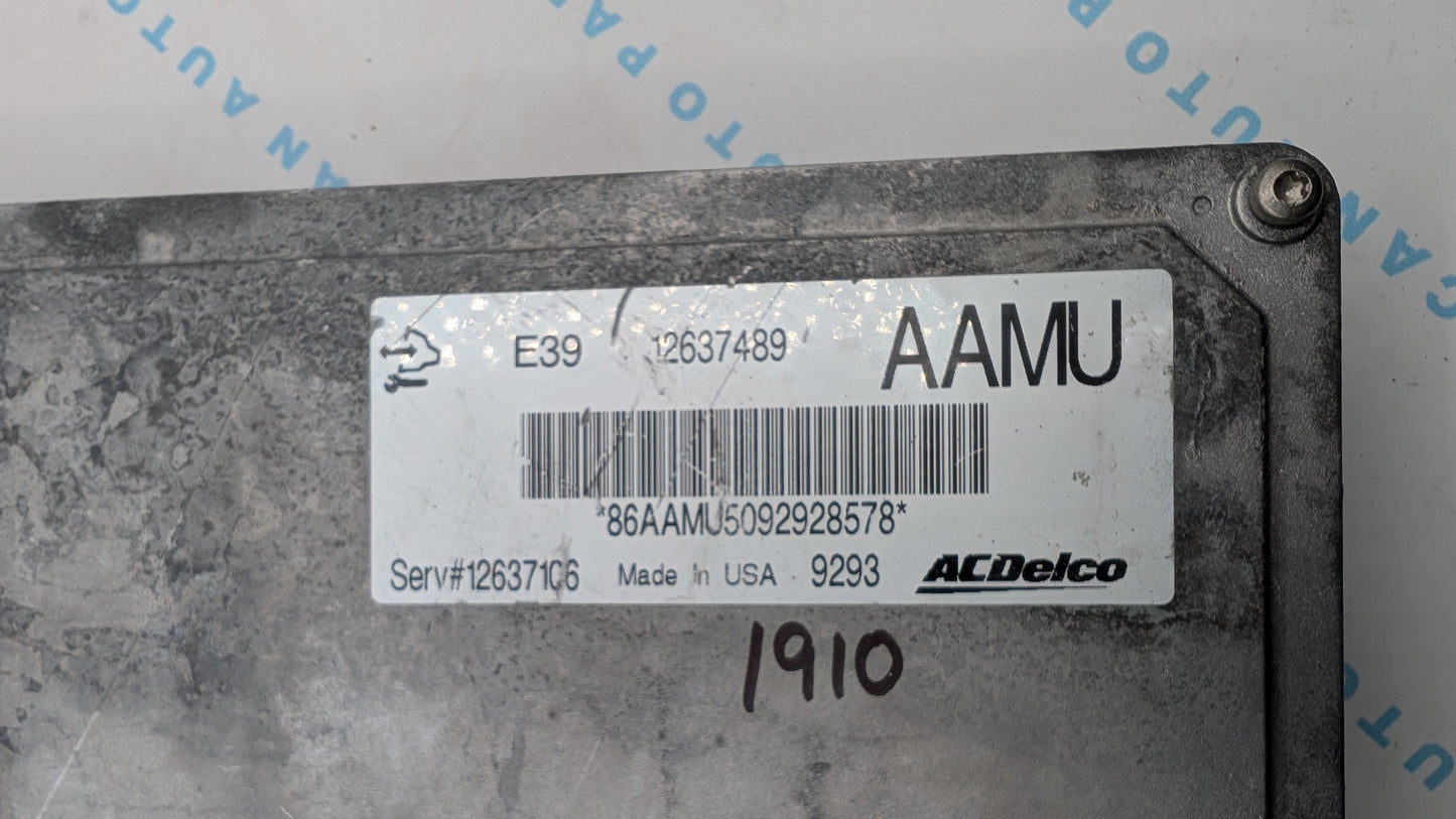 Used 2010 Chevrolet Equinox ACDelco E39 12637489 ECU 12637106