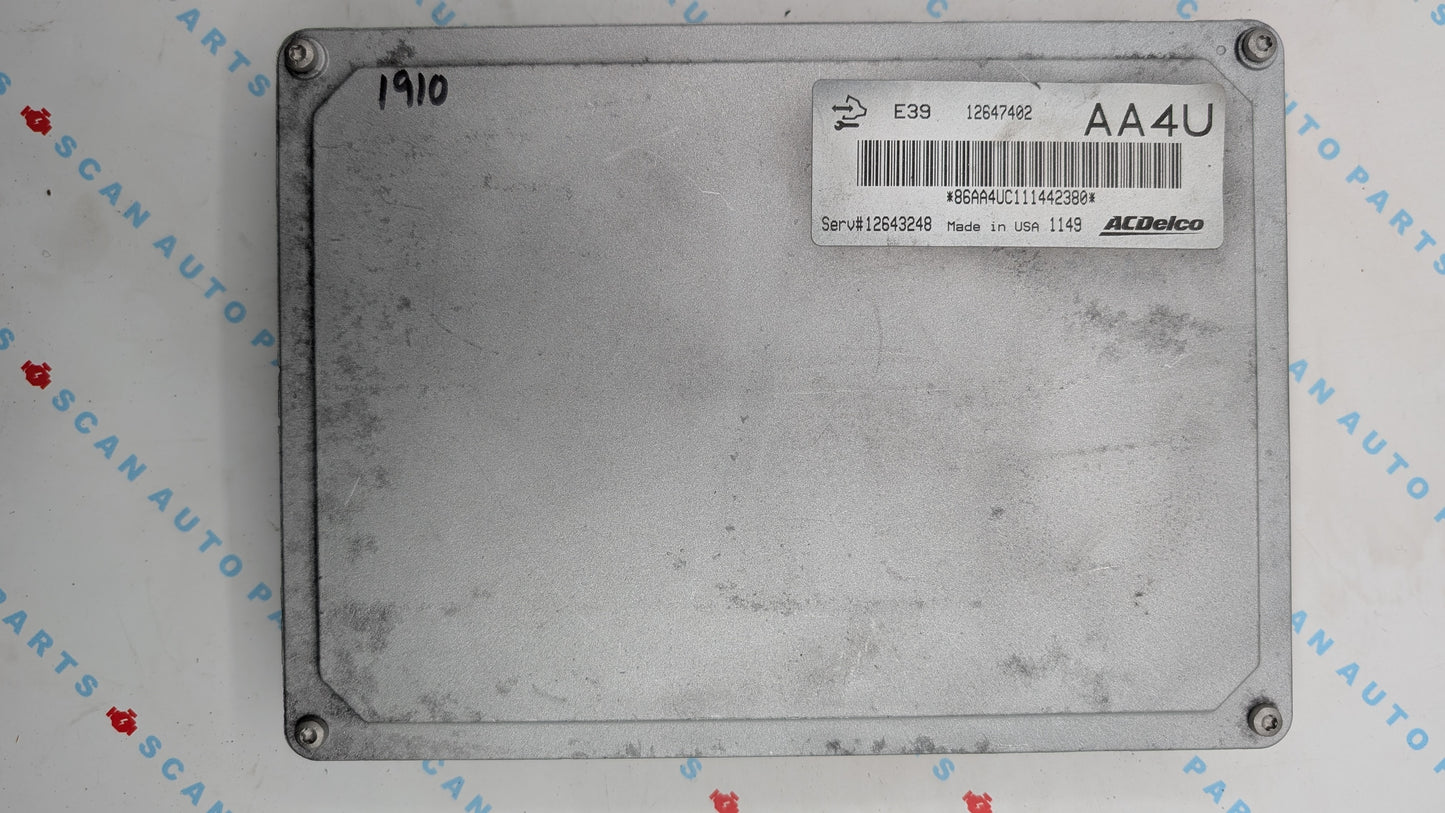 Used 2012 Chevrolet Orlando ACDelco E39 12647402 ECU 12643248