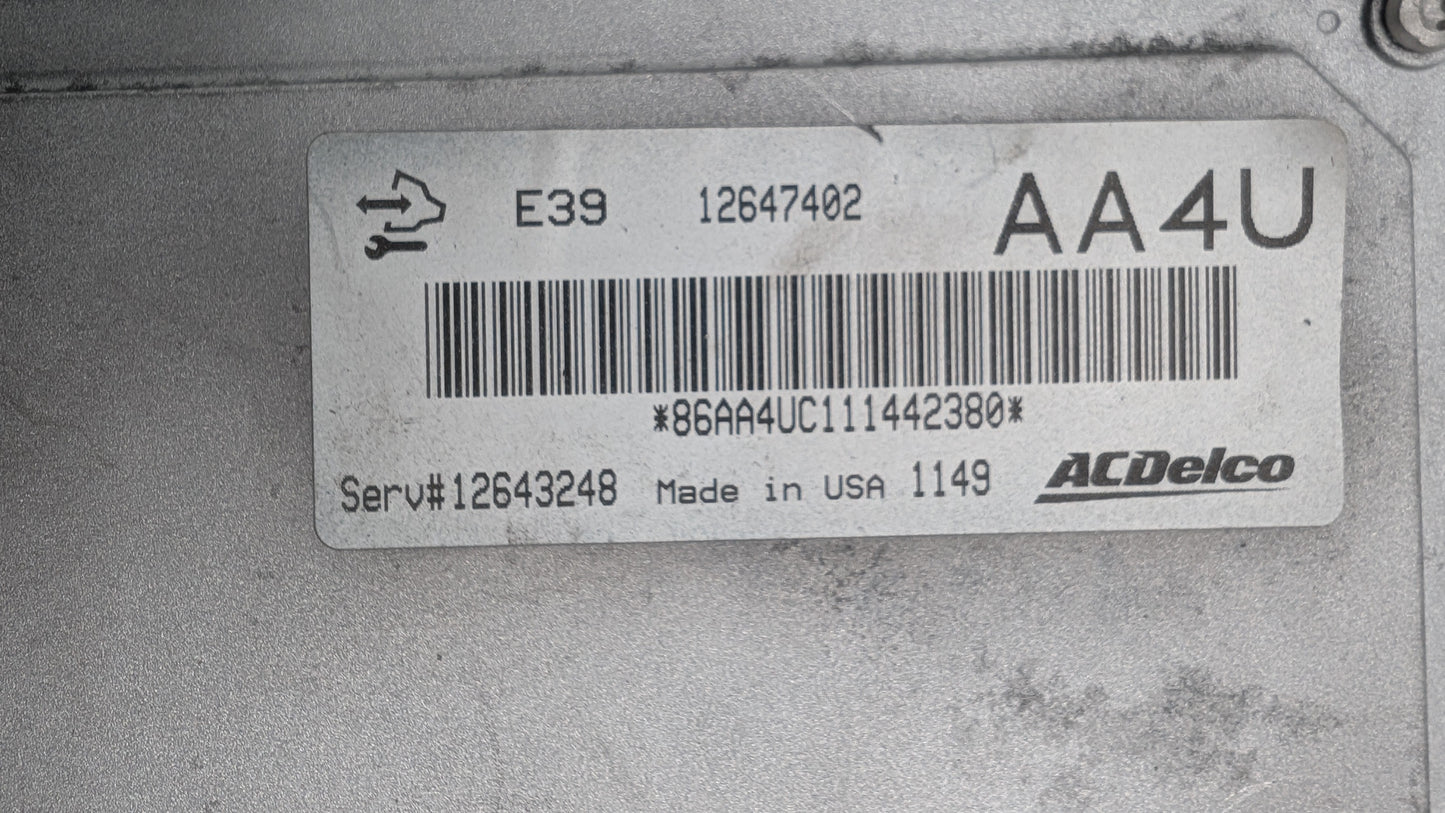 Used 2012 Chevrolet Orlando ACDelco E39 12647402 ECU 12643248