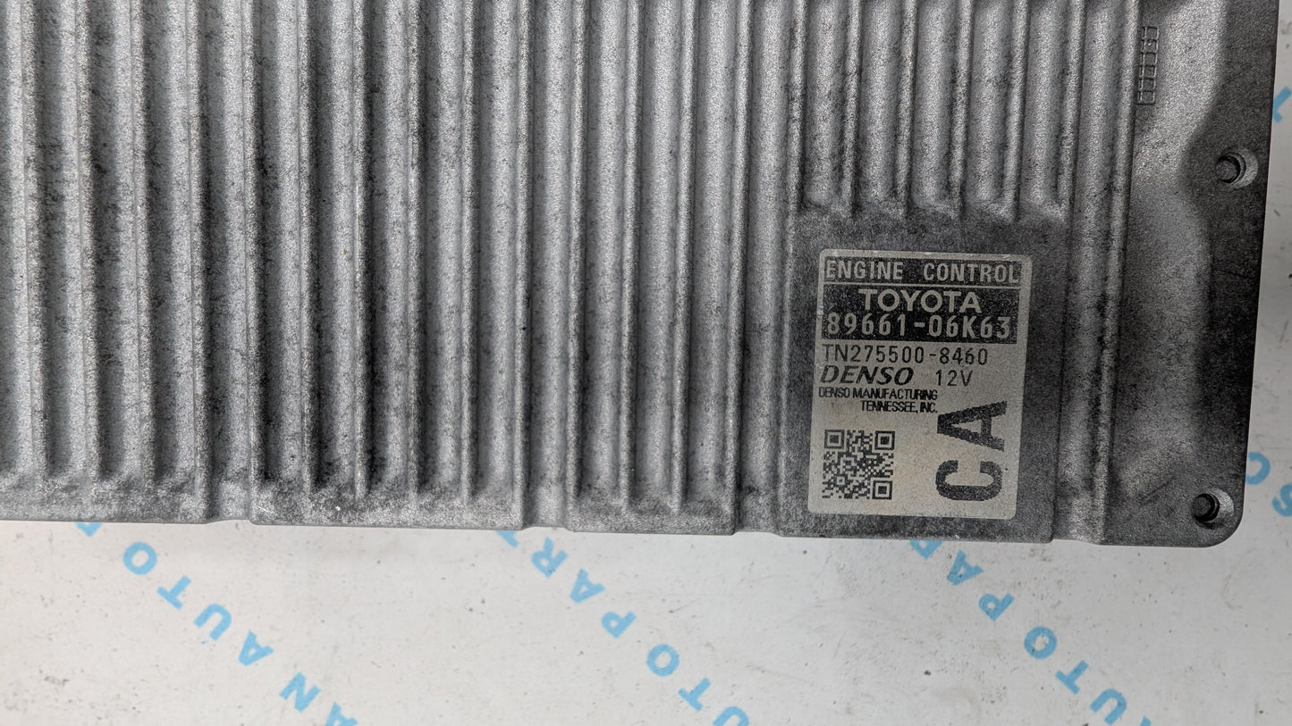 Used 2014 Toyota Camry Denso 89661-06K63 ECU TN275500-8460