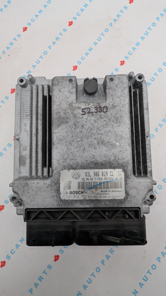 Used 2010 Volkswagen Jetta Bosch 03L906019CL / EDC17CP14 ECU 0281016793