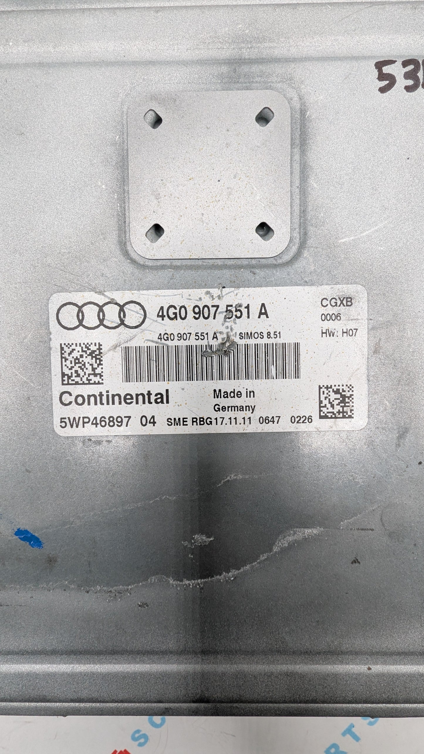 Used 2012 Audi A6 Continental 4G0907551A ECU Simos 8.51 / 5WP4689704