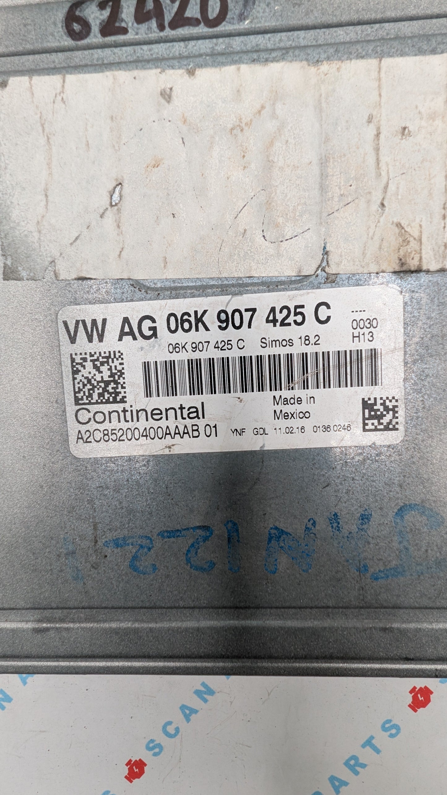 Used 2015 Volkswagen Jetta Continental 06K907425C ECU Simos 18.2 / A2C85200400AAAB