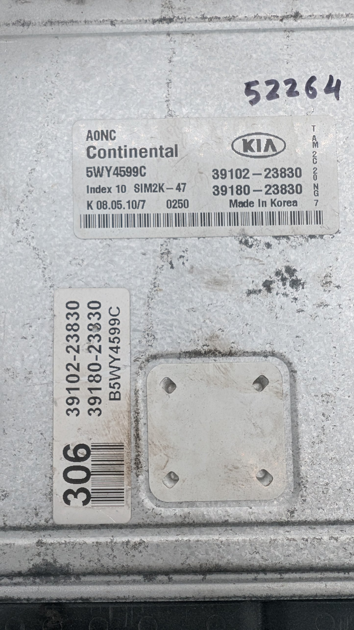 Used 2010 Kia Soul Continental 39102-23830 ECU SIM2K-47 / 5WY4599C