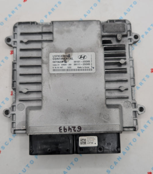Used 2015 Hyundai Sonata Continental 39101-2GGK5 ECU SIM2K-250